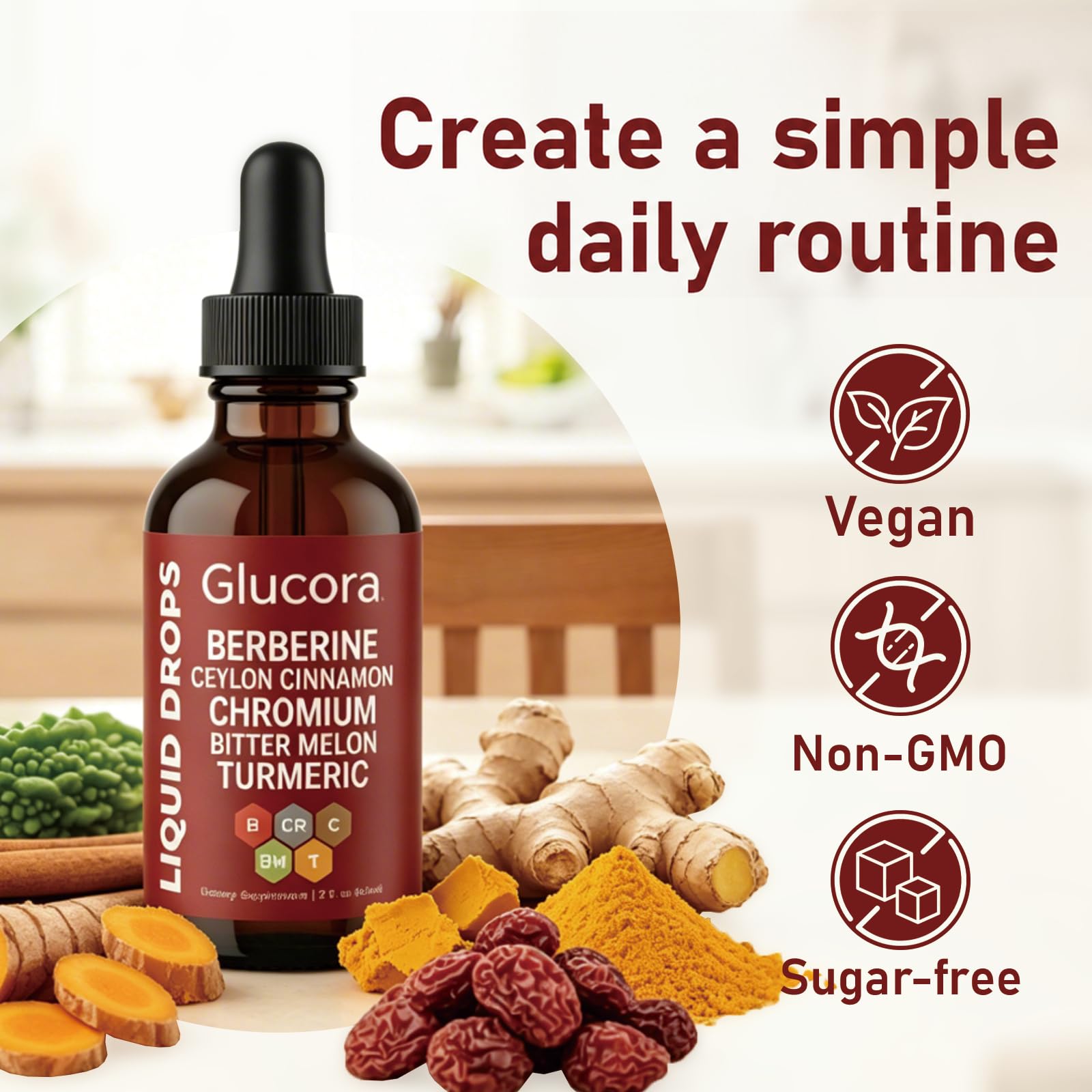 Glucora Berberina Liquida Drops, Glucora Berberine Gotas, 2 fl oz — Amazon image 2