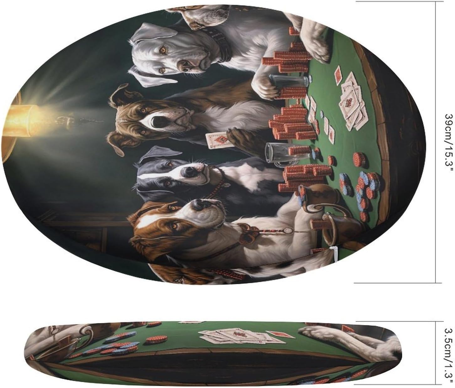Playing Poker Dogs Chair Cushions Floor Pillow Chair Pad