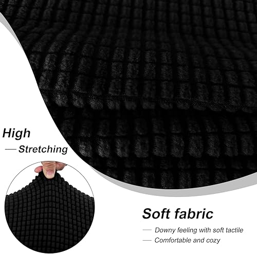 Miniatura 3 de Funda elástica de sofá de 4 piezas para 3 cojines, protector de muebles, fundas de sofá, lavables, aptas para perros, funda antideslizante con parte