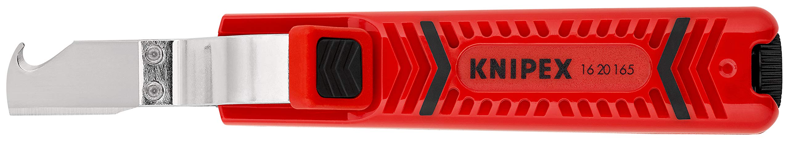 Knipex PreciStrip16 Pince à dénuder automatique 195 mm (carte LS/blister) 12 52 195 SB, Noir & Outil à dégainer avec lame scalpel boîtier en plastique résistant aux chocs 165 mm 16 20 165 SB