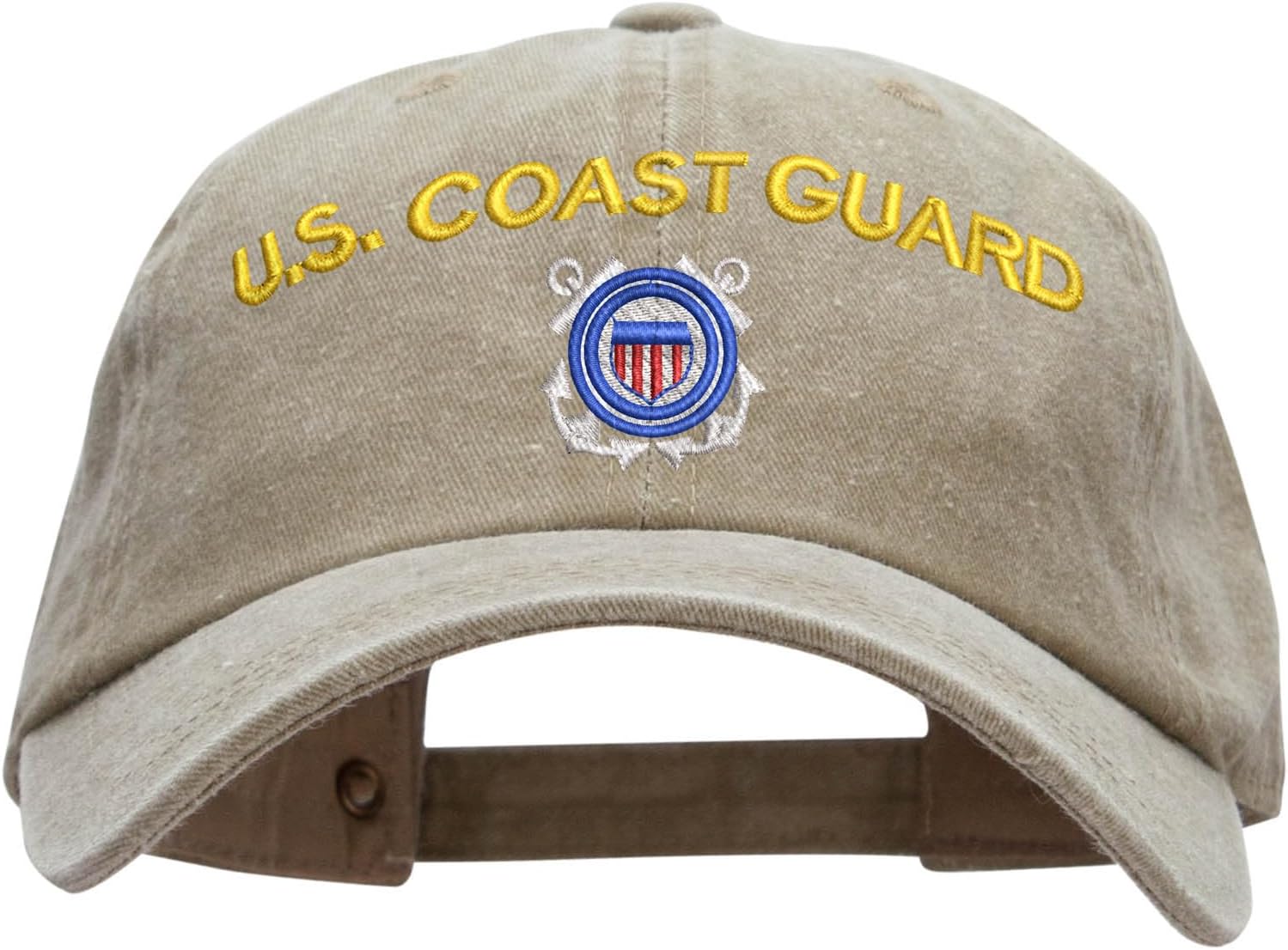 US Coast Guard Logo Embroidered Washed Cotton Twill Cap