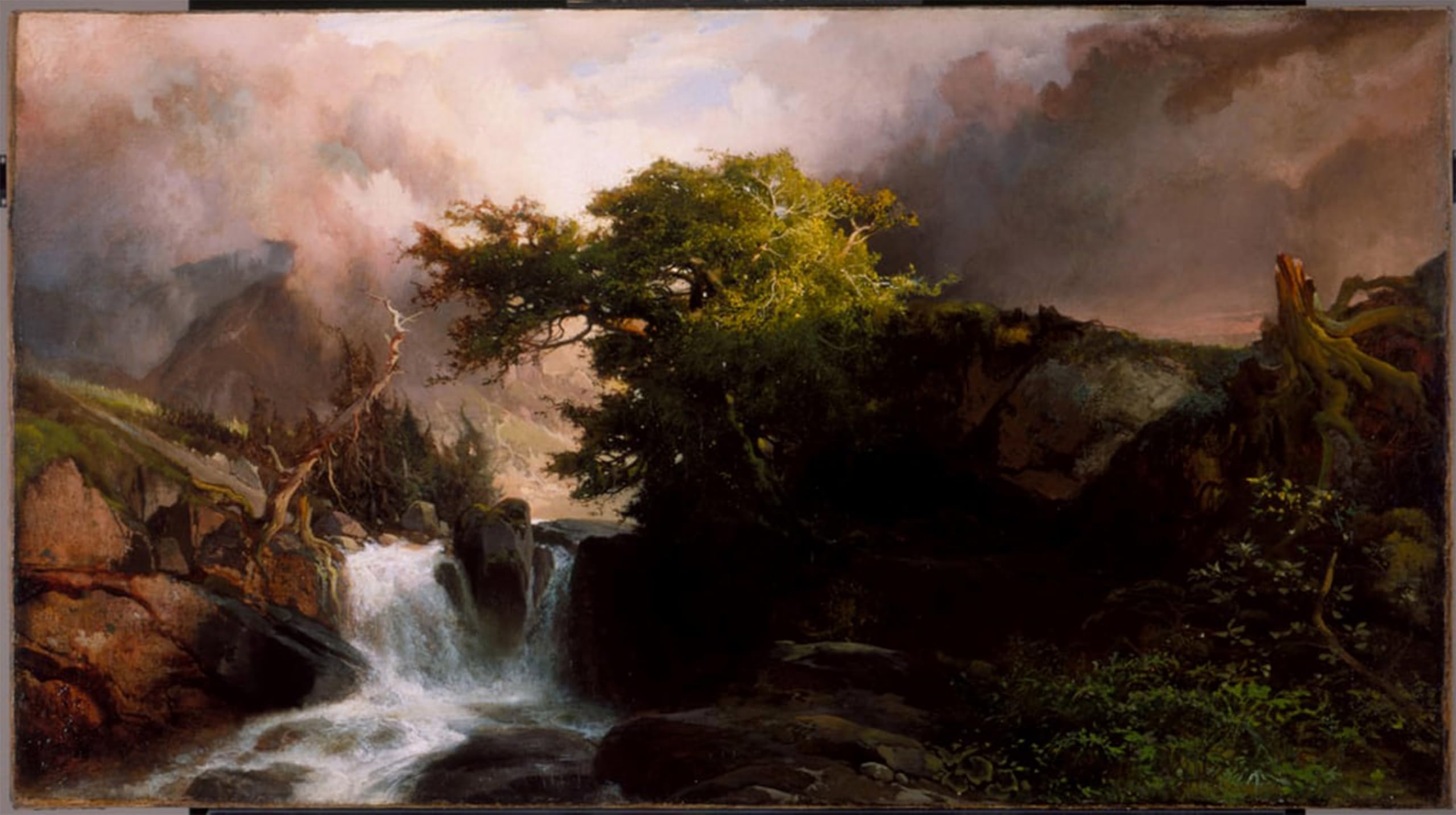 SERENDIPITP Vintage Picture Print on Canvas Wall Art Poster a Mountain Stream by Moran Artwork Print Poster for Wall Decor 60x90cm