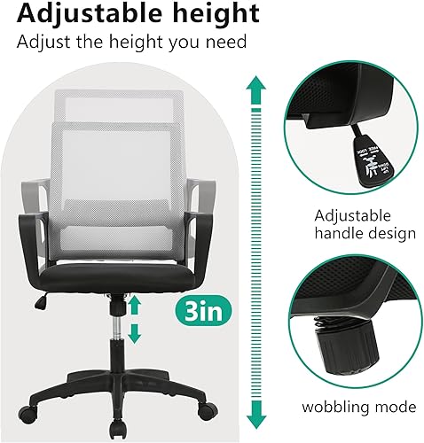 Miniatura 6 de PayLessHere Silla ergonómica para videojuegos, silla de computadora, silla de oficina, sillas de videojuegos con soporte lumbar, silla de