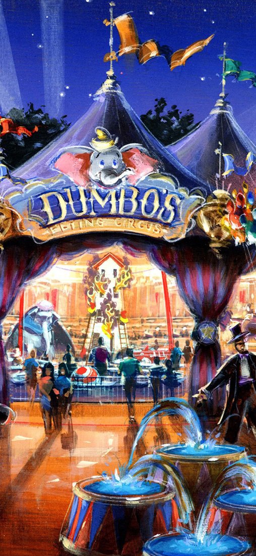 PeelitStickit 60 Width x 130 cm Height Dumbo In Fantasyland Vinyl Wall Mural