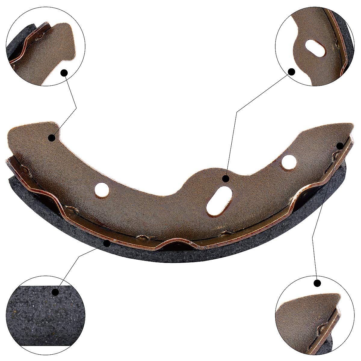 Roykaw EZGO Bremsbacken und Federsatz für TXT/ST350/Workhorse und Yamaha 1993 - G14, G16, G19-G22 Golf Cart Modelle ersetzt # 27943G01, 70794G01, 70795G01