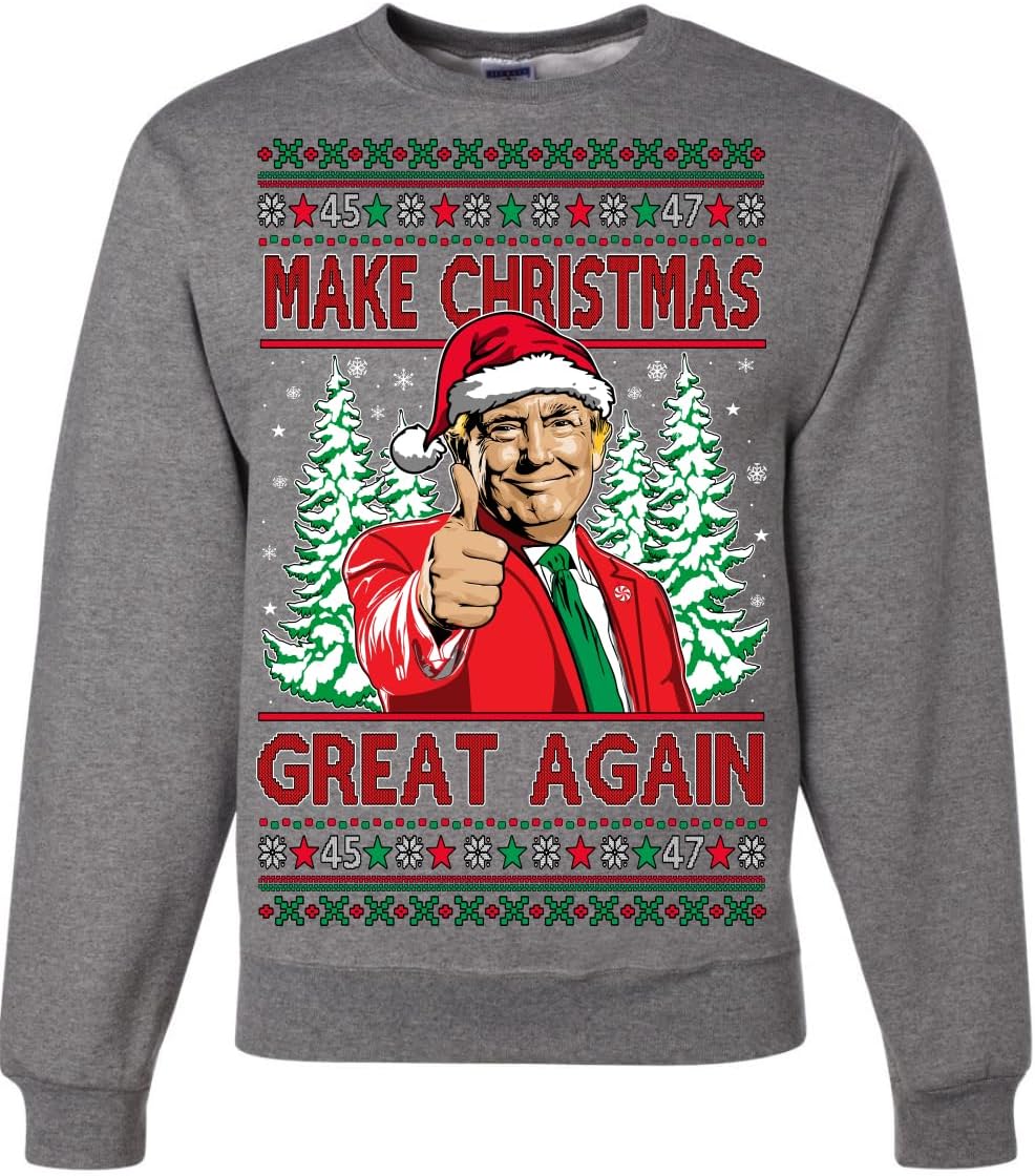 Wild Bobby Make Christmas Great Again Vance 2024 Movie Parody Ugly Christmas Sweater Crewneck Sweatshirt