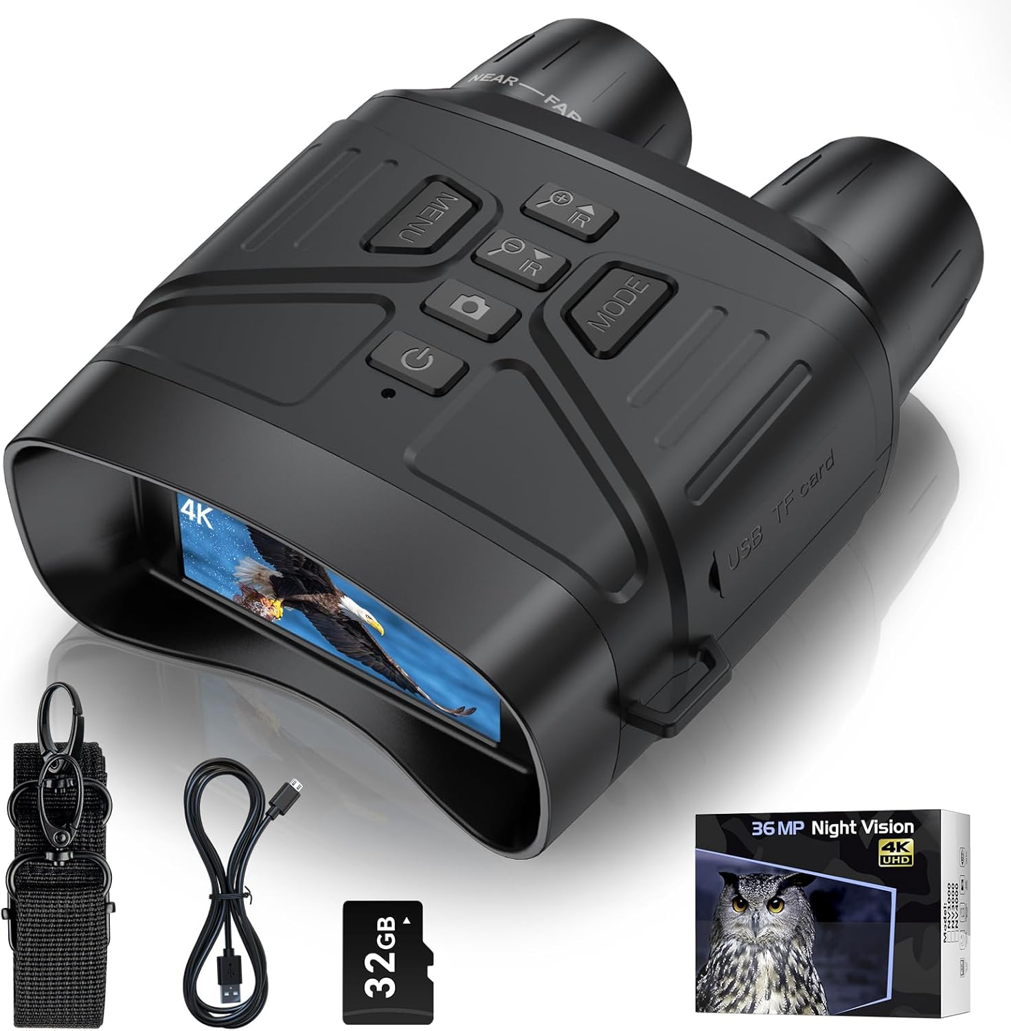 Anyork Night Vision Goggles 4K Night Vision Binoculars for Adults, 3'' Large Screen Binoculars