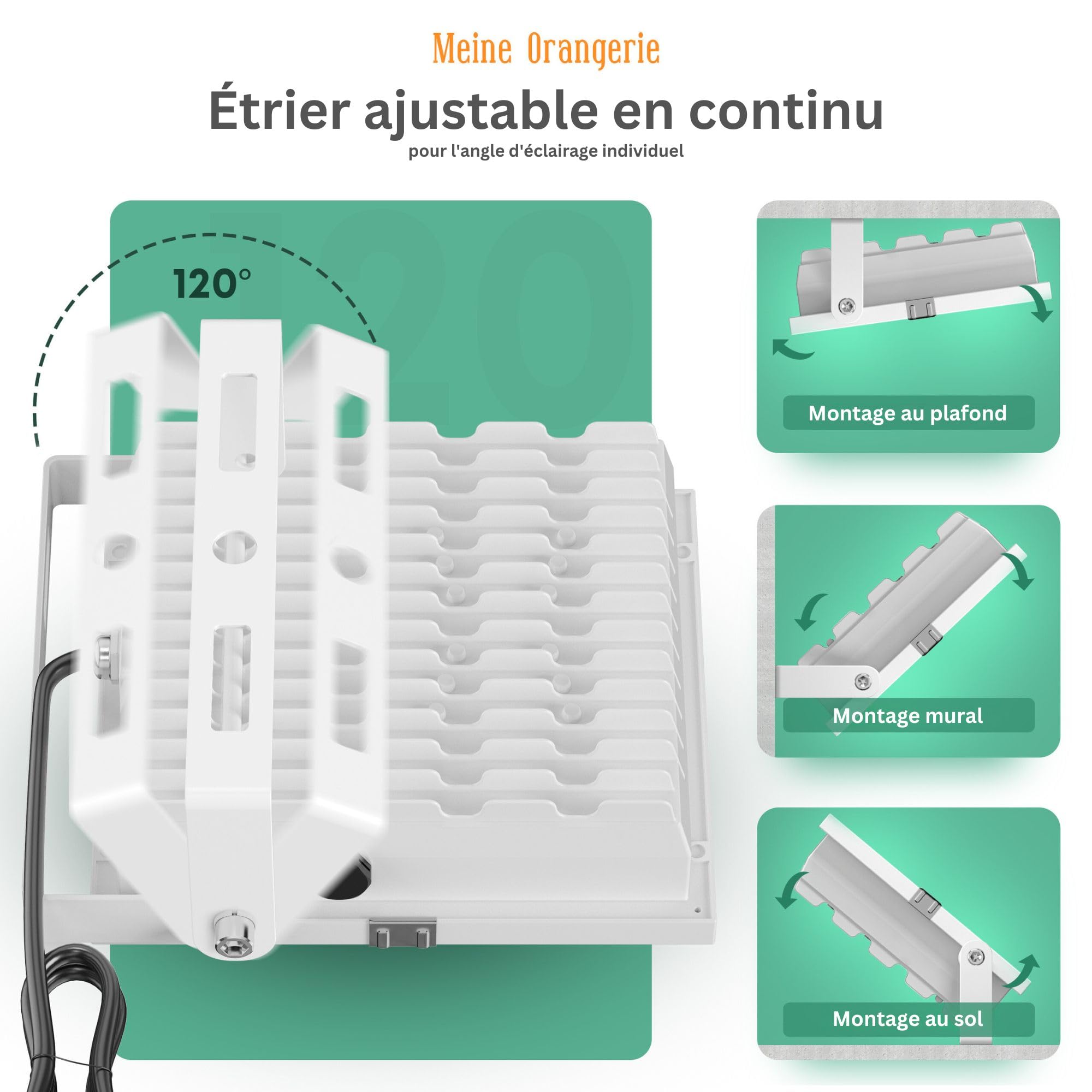 Meine Orangerie - Lampe LED pour l'hivernage des plantes méditerranéennes - Développée avec des experts en agrumes. Lumière à spectre complet pour plantes (35)