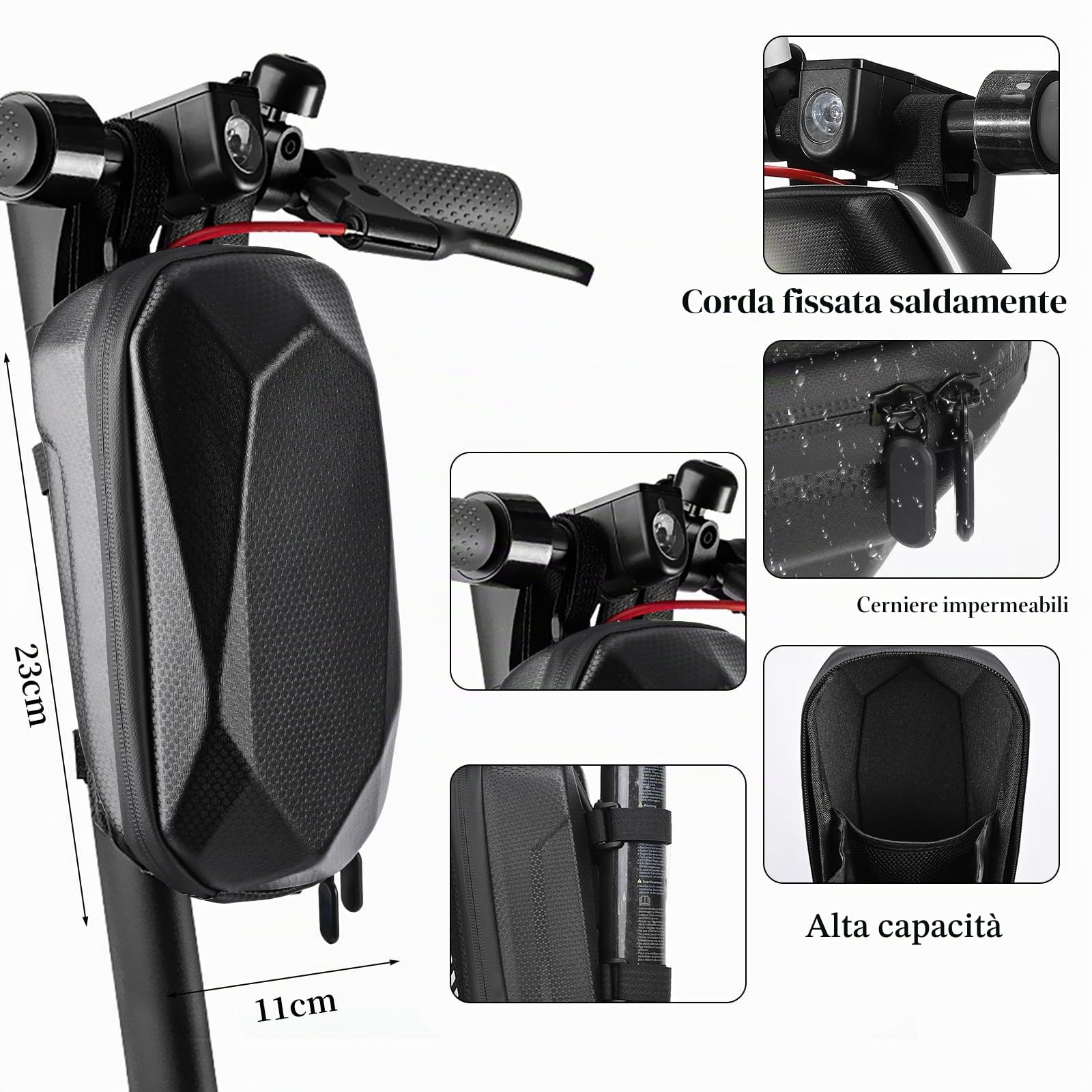 Lucchetto Monopattino Elettrico, Lucchetto Bicicletta Antifurto con Chiave E Borsa Impermeabile, Catena Bicicletta Antifurto per E Scooter, Bicicletta, Carrozzine