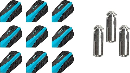 3 juegos de Harrows Retina Slim Dart Flights Plus 1 juego de 3 protectores de vuelo de dardos de aluminio Agua