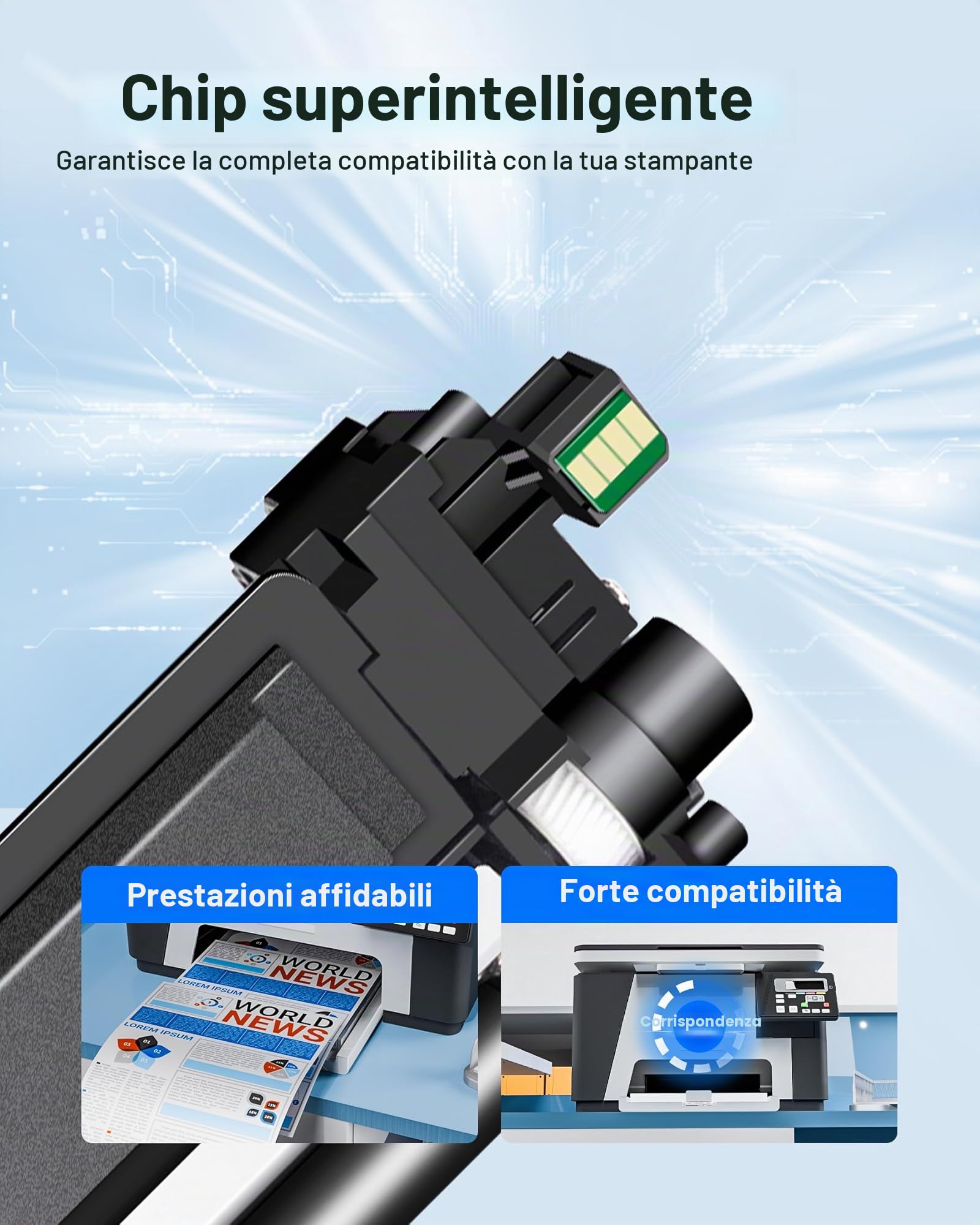 GPC Image TN-243CMYK TN247 TN243 Compatibili per Brother TN247 per Brother MFC-L3750CDW L3770CDW HL-L3210CW HL-L3230CDW DCP-L3550CDW (Nero Ciano Magenta Giallo, 4-Pack)