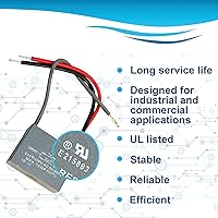 Vista 4 de HQRP Condensador compatible con ventilador de techo Hampton Bay 4uf+5uf+6uf de 5 cables CBB61 con certificación UL