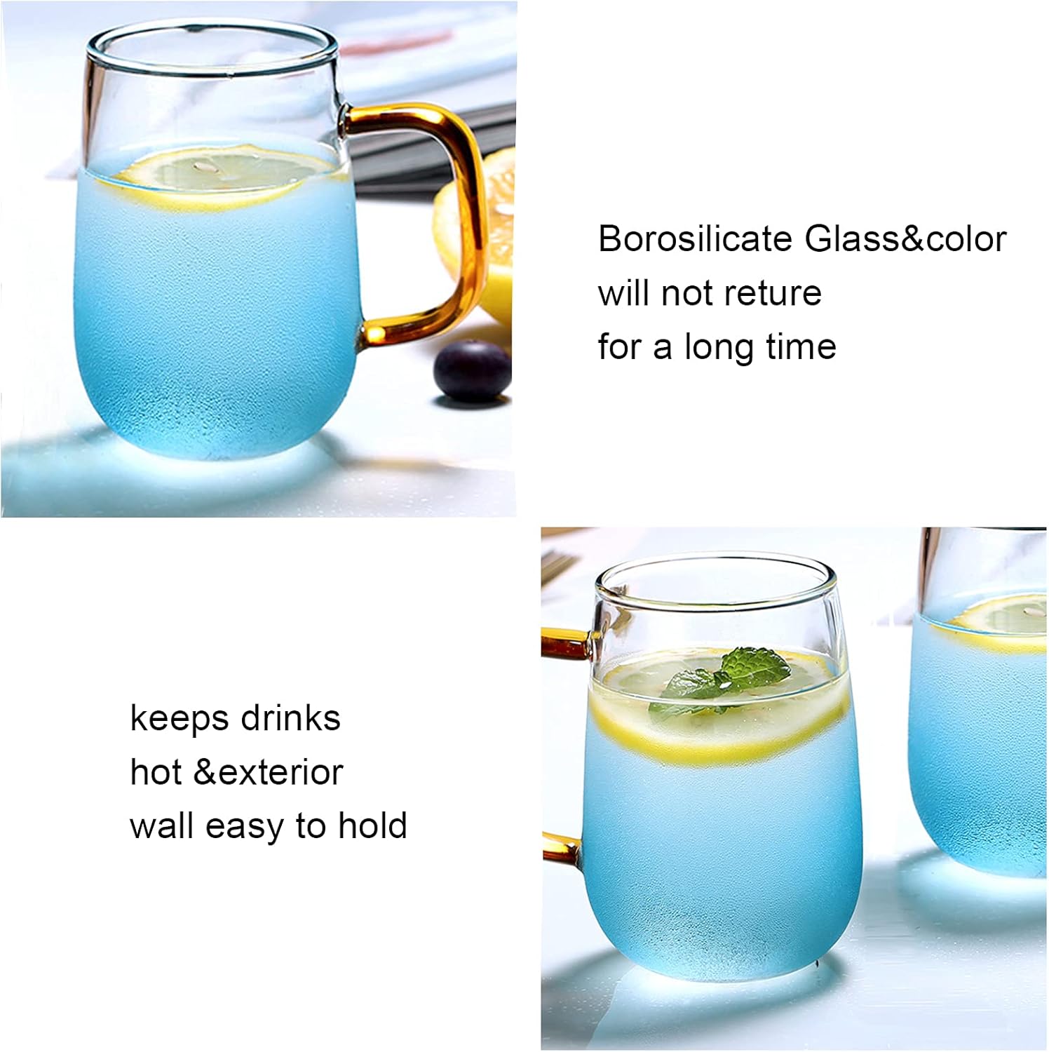 Hоlіdау Dеаlѕ 🛒 Clear Glass Cups, Drinking Glasses with Handle(8.5oz),High Borosilicate Glass Cups,Coffee Mugs, Large Capacity Cups For Milk, Fruit & Vegetable Juice, Espresso, Cappuccinos ,Herbal Tea,LUCKY-GO Suреr Sаlе 🛒 Clear Glass Cups, Drinking Glasses with Handle(8.5oz),High Borosilicate Glass Cups,Coffee Mugs, Large Capacity Cups For Milk, Fruit & Vegetable Juice, Espresso, Cappuccinos ,Herbal Tea,LUCKY-GO