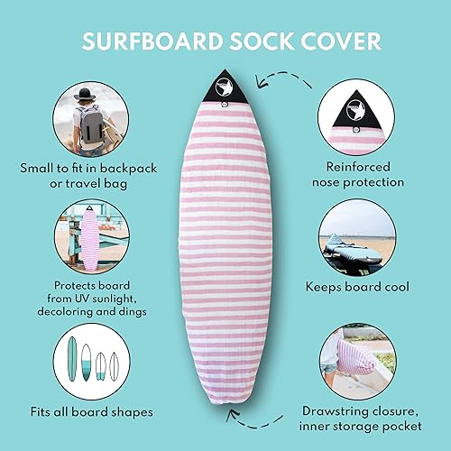 Miniatura 4 de Funda de calcetín para tabla de surf y funda para tabla de paddleboard Surf Squared - Bolsa protectora elástica ligera para tabla de surf -