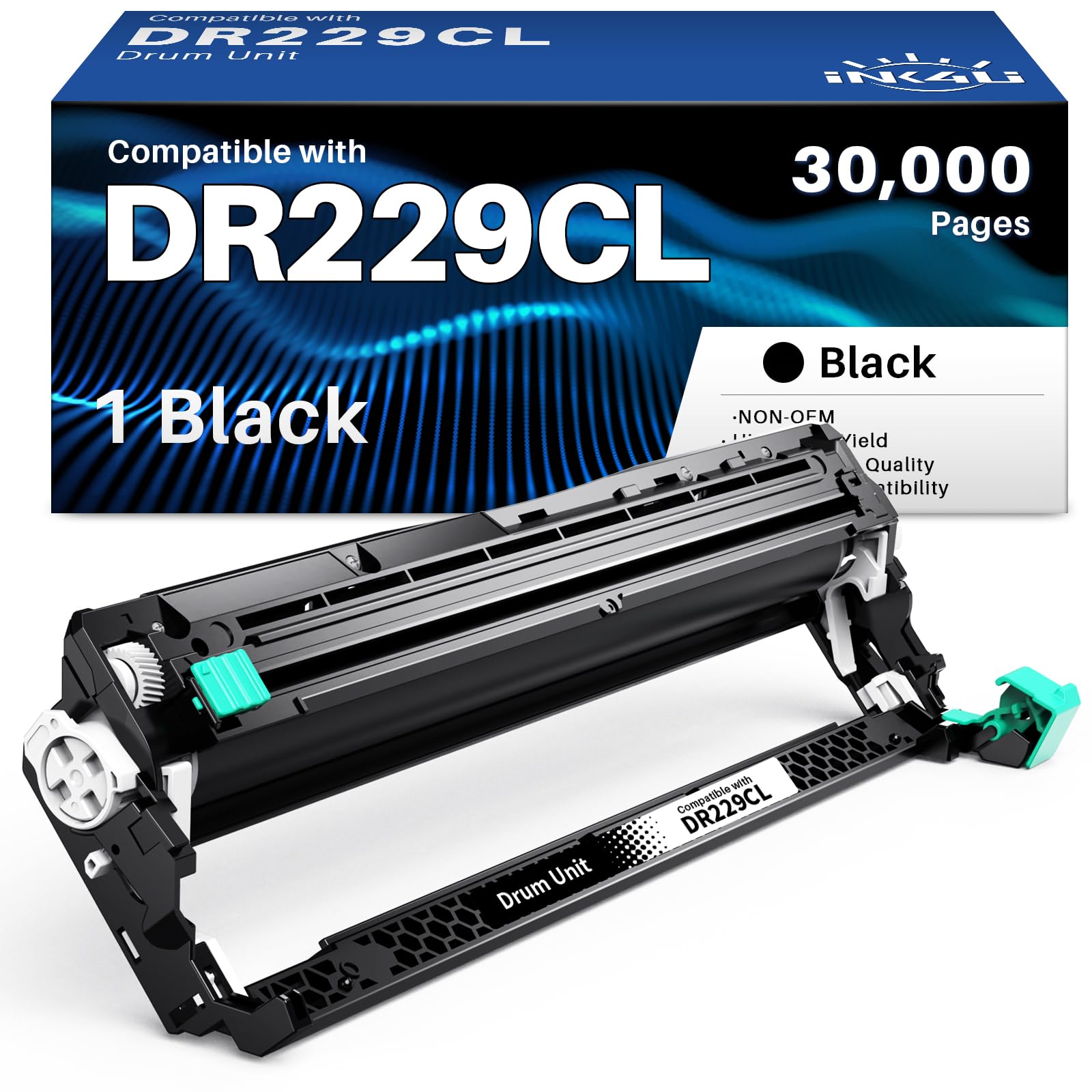 INK4U DR229CL Black Drum Unit Compatible Replacement for Brother DR-229CL DR229 Black Drum Unit for Brother HL-L3220CDW HL-L3280CDW MFC-L3720CDW