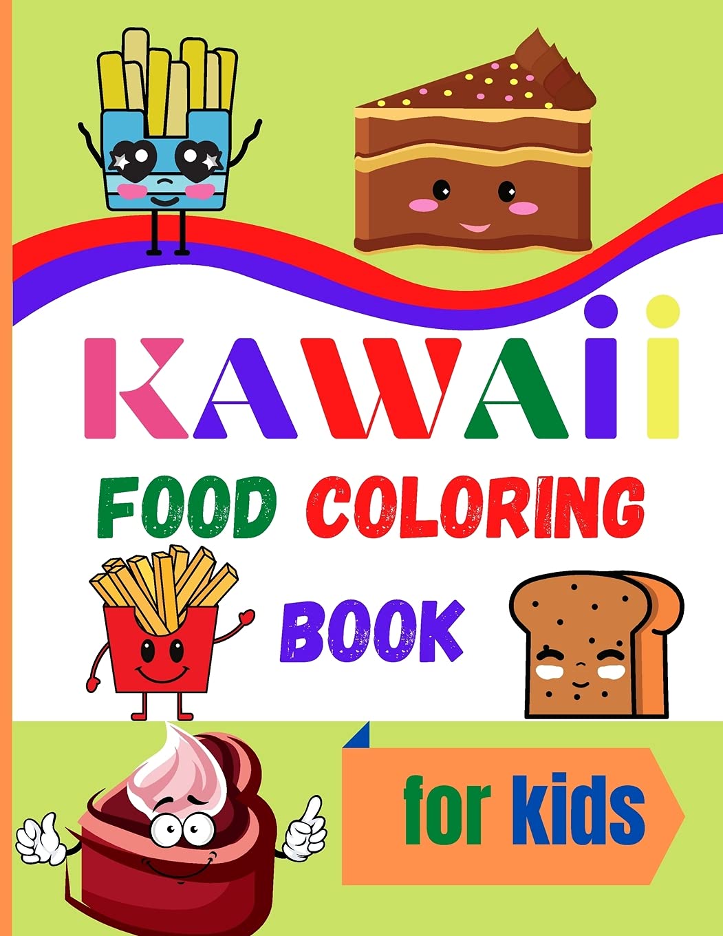 Buy Kawaii Food Coloring Book for Kids Large Print Coloring Book of