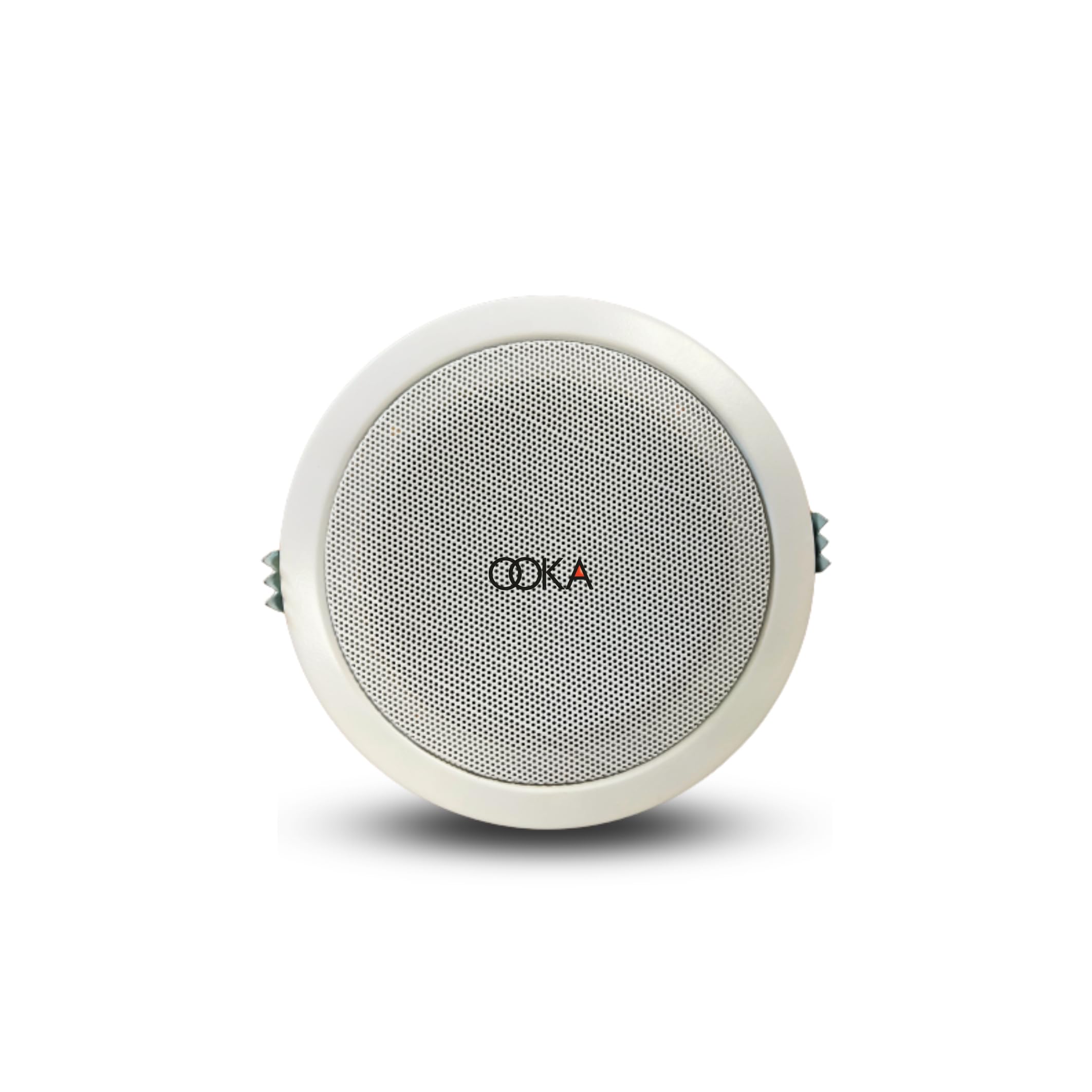 OOKA AUDiO CS606 Ceiling Speaker | 6" Full Range 6W RMS 100V | Flush Mount Metal Body | Background Music Ceiling Mount Speaker for Home Office Hotel Restaurant Café Commercial Use – White