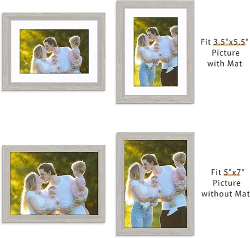 Miniatura 11 de Picrit - Juego de 12 portarretratos de 5 x 7 pulgadas para colgar en la pared o exhibir sobre una mesa, para fotos de 4 x 6 con paspartú o 5 x 7