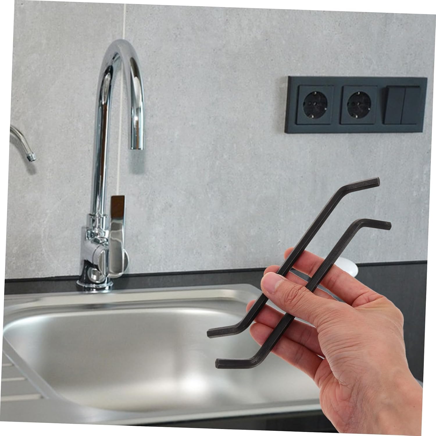 POPETPOP 2pcs Garbage Disposal Wrench Kitchen Tool for Easy Unjamming of Sink Garbage Disposals -vanadium Wrench for Household