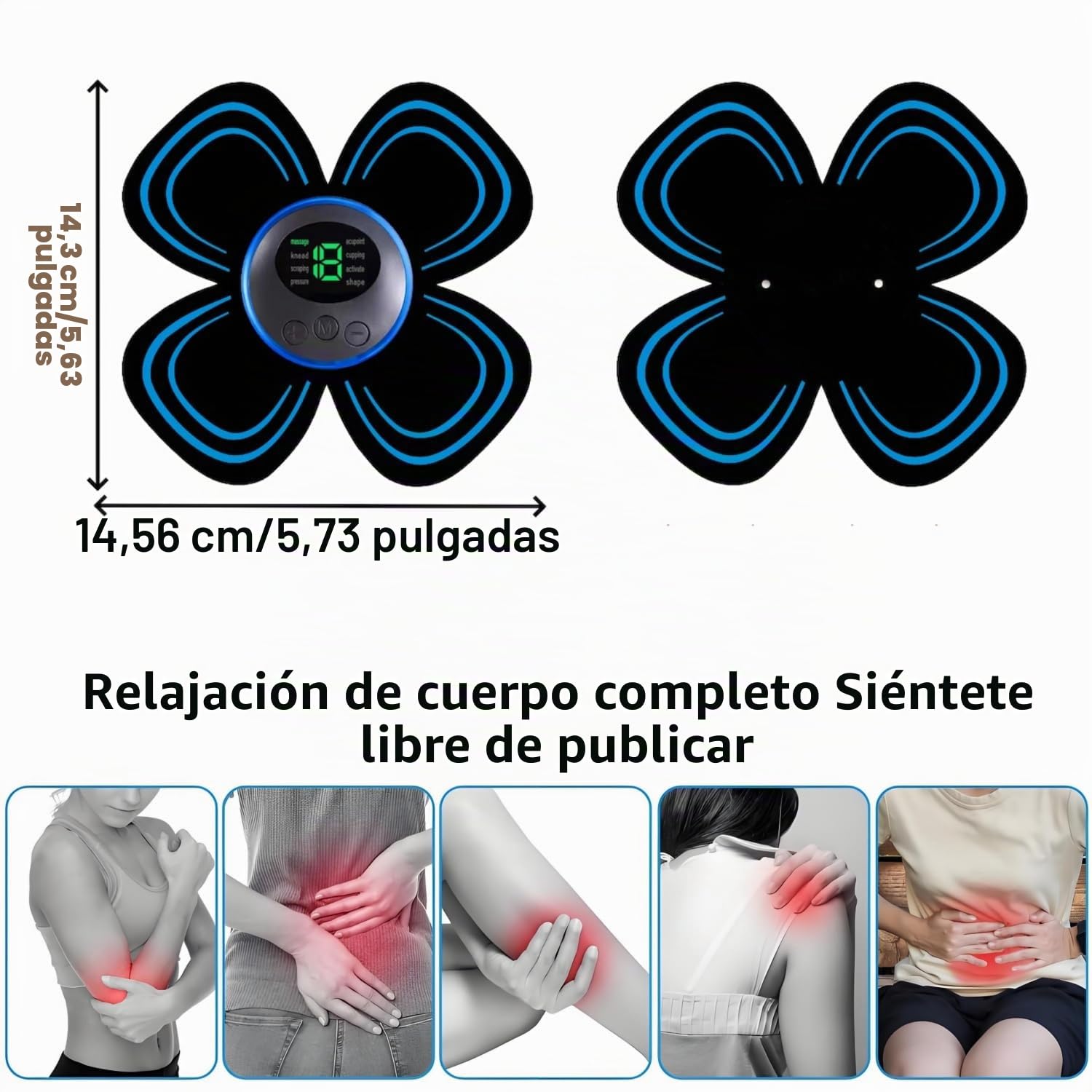 TENS Alivio del dolor, Máquina digital, TENS para alivio del dolor, Estimulador muscular inalámbrico, Para espalda, cuello, rodilla, artritis y dolores musculares