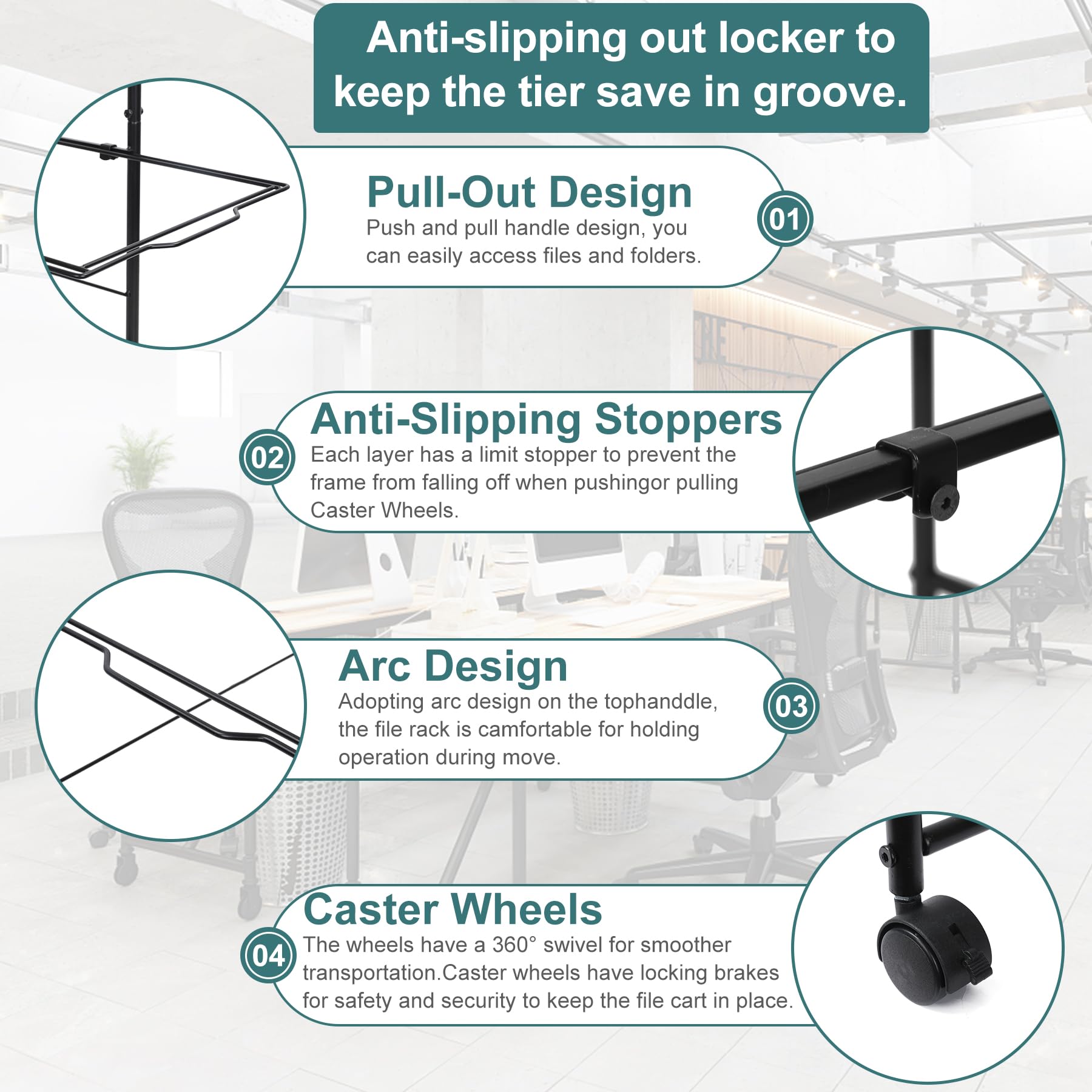 Snapklik.com : EasyPAG Office Pull-Out Hanging File Folder Rack 2 Tier ...