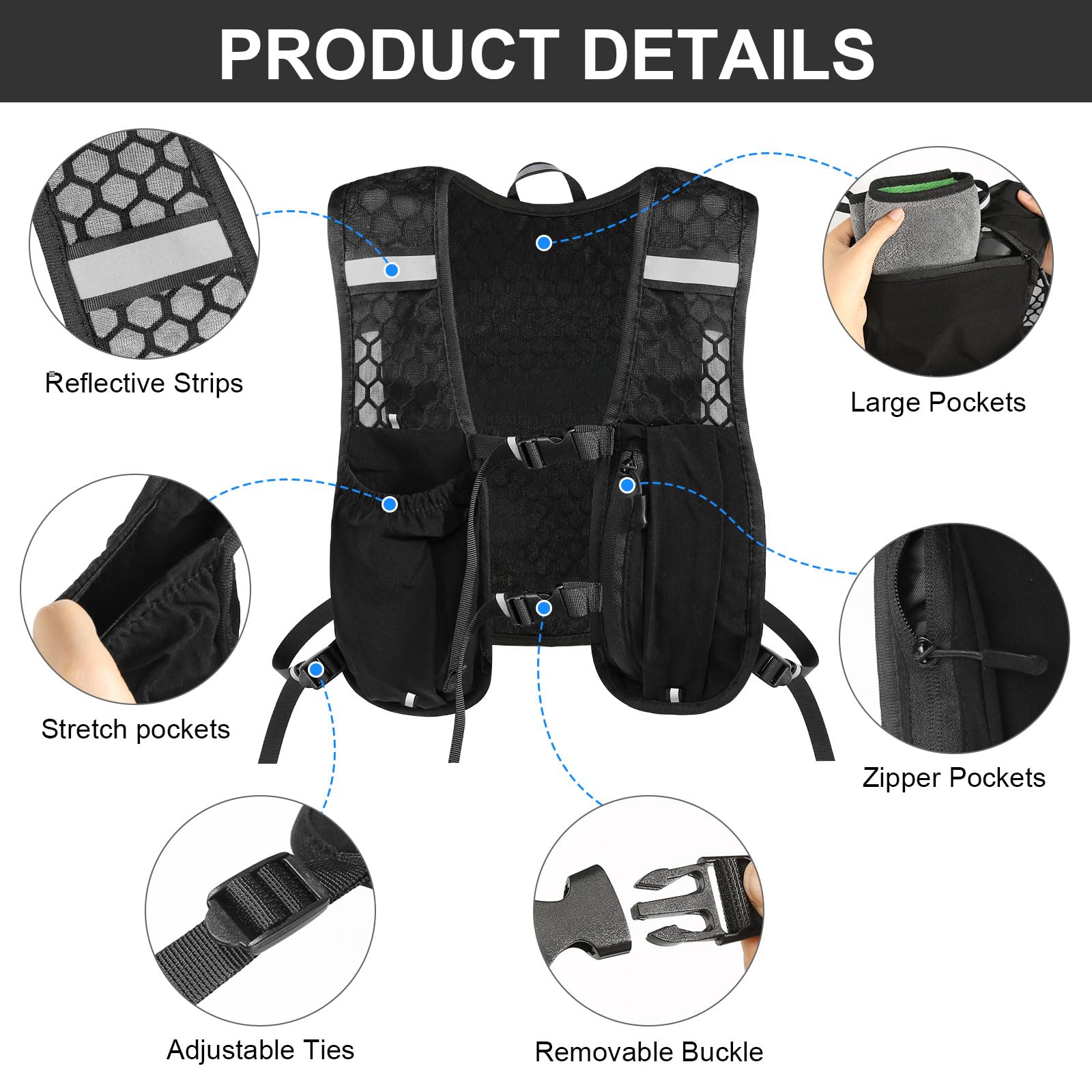 MOQAE Laufweste Mit Trinkblase - Ultraleicht & Atmungsaktiv Für Läufer