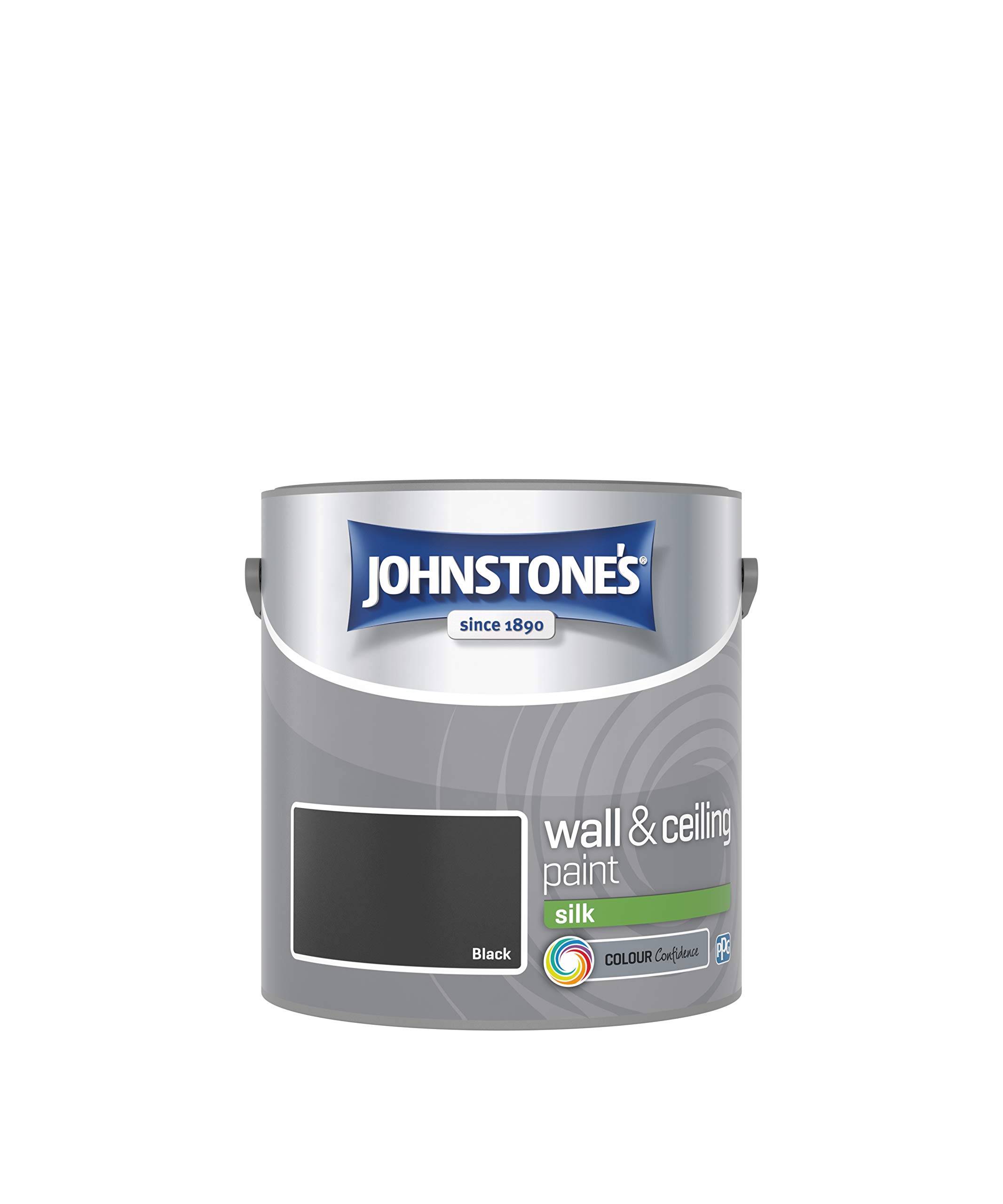 Johnstones Silk Emulsion Paint - Black / 2.5l