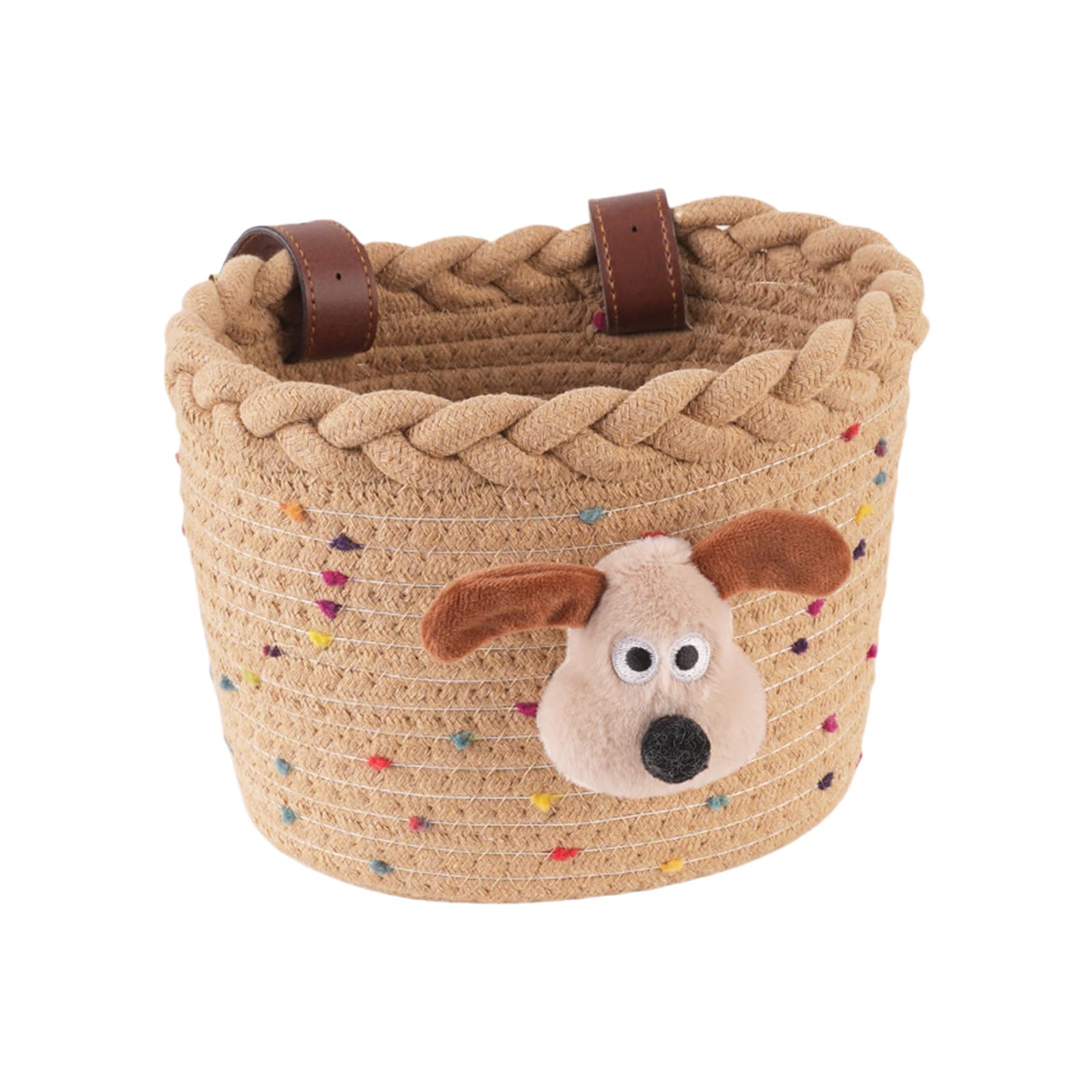 Maxtonser Cotton Rope Mountain Bike Basket With Detachable for Childrens Bicycles Storage and Outdoor Cycling Accessories