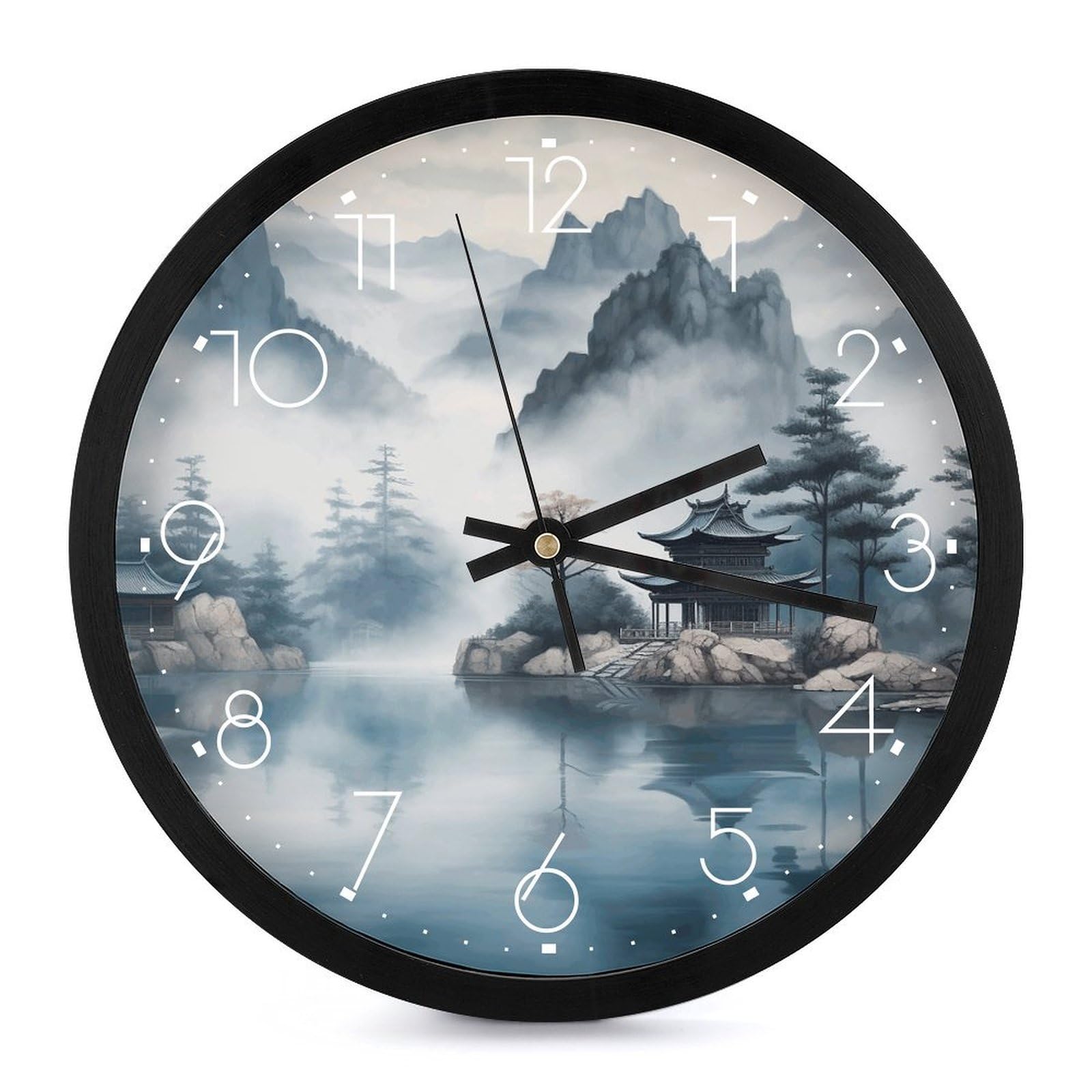 Horloge murale à quartz moderne pour salon et cuisine design épuré