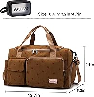 Vista 408 de Pequeña bolsa de gimnasio para mujer, bolsa de viaje con compartimento para zapatos