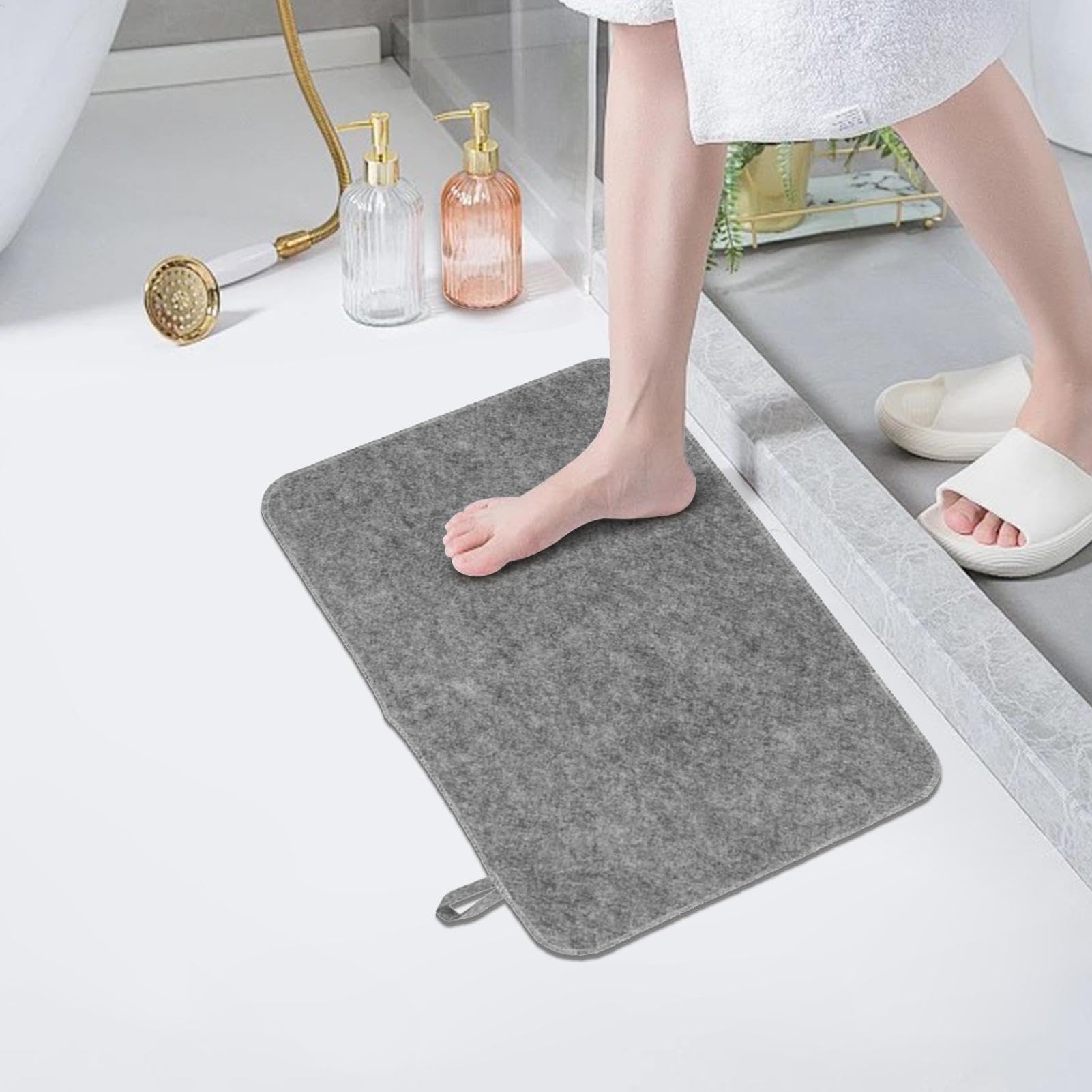 Lot de 2 tapis de sauna en feutre absorbant et isolant 50 x 33 cm