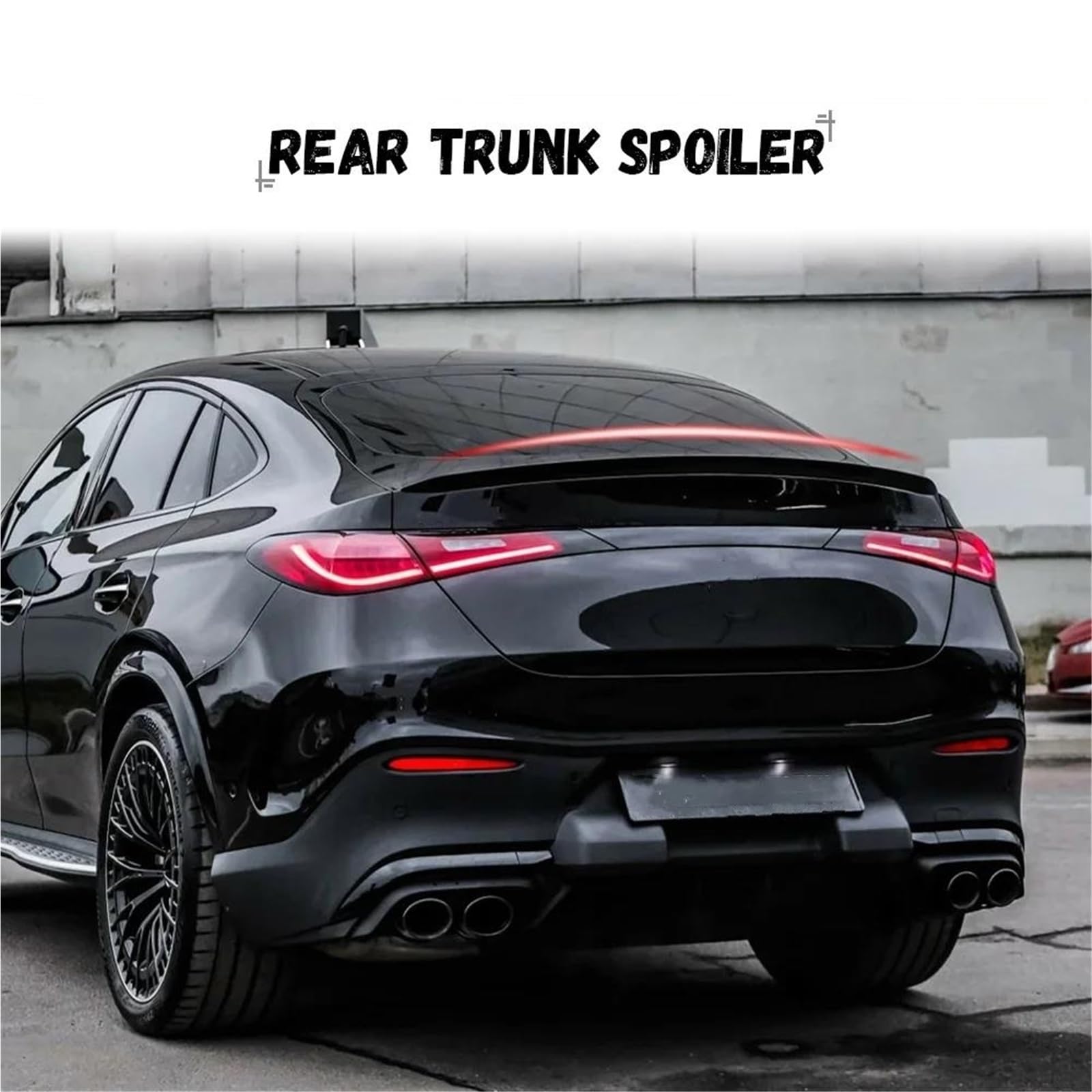 Alerón Trasero para Mercedes para Benz GLC Coupe C254 GLC300 400 AMG 2023-2026 Alerón Trasero Techo Maletero Alerón Labio Divisor Labio Alerón De Techo(Negro Brillante)