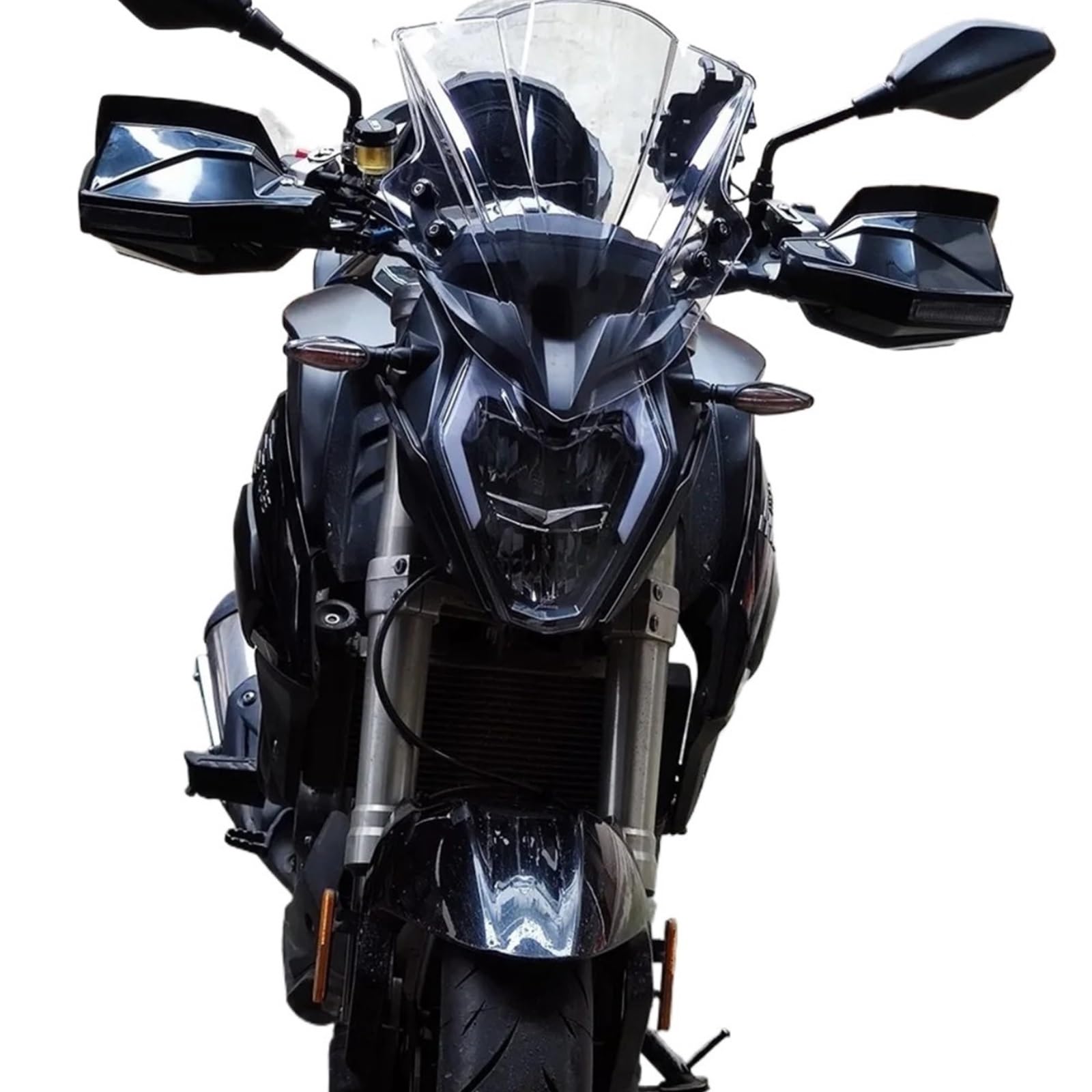 Przednia szyba motocyklowa Pasuje do 300r 500r motocyklowa szyba przednia szyba przednia deflektor szklany(Black)
