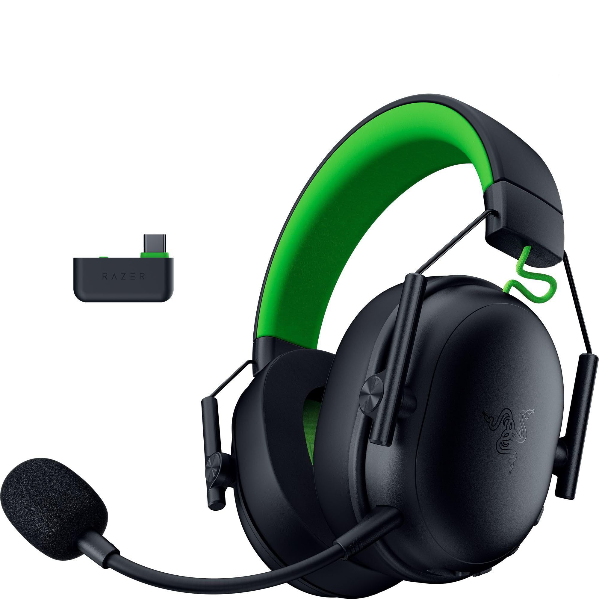 Razer BlackShark V3 X HyperSpeed Xbox - Auriculares inalámbricos para Esports - Ultraligeros 270g - Diafragmas de 50mm - Micrófono Desmontable - HyperSpeed 2,​4 GHz y Bluetooth - Xbox/​PC | Negro