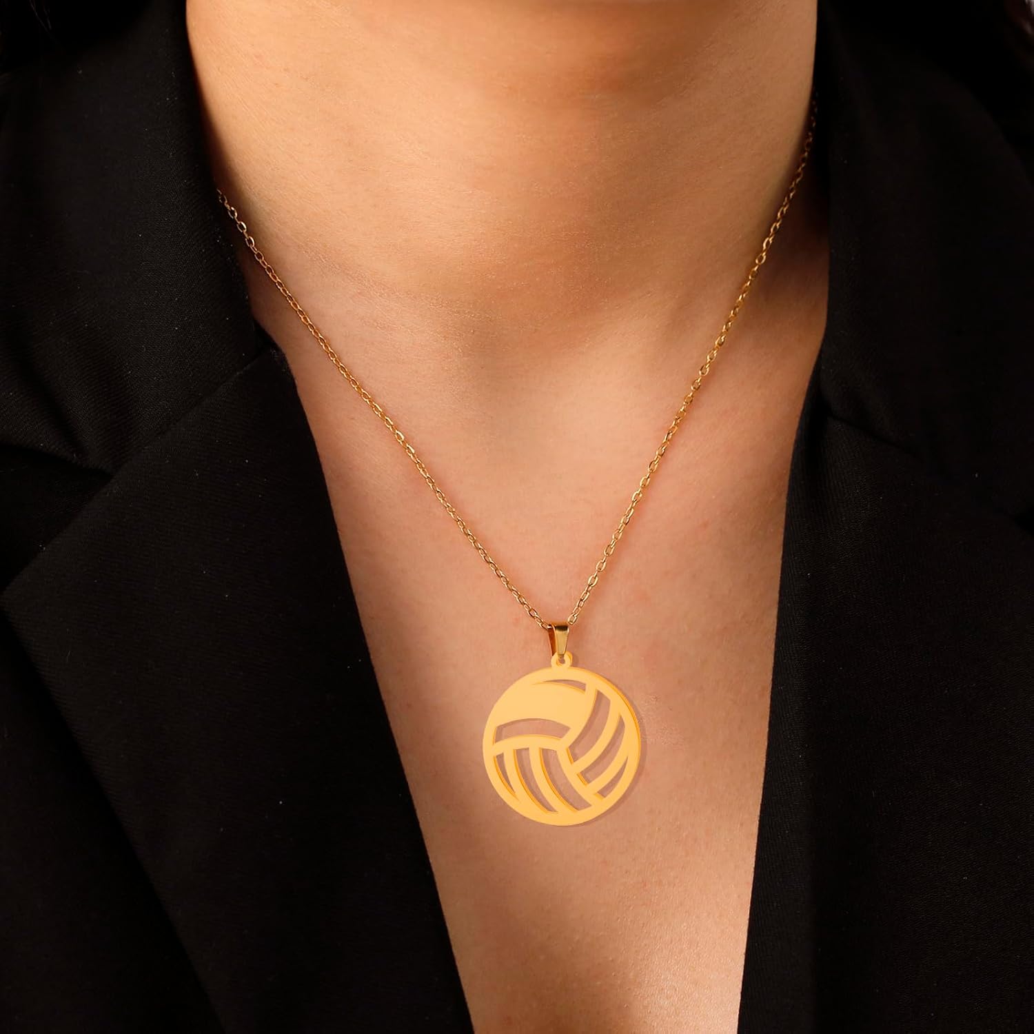 Collier Sportif Cœur Infini - Volleyball Tennis Basketball - Bijou Acier Inoxydable Réglable Pour Femmes Et Ados