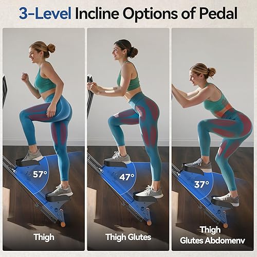 Miniatura 6 de Niceday Steppers for Exercise at Home, Stair Stepper with Handlebar, Stair Climber, Stair Master with 300LBS Loading Capacity