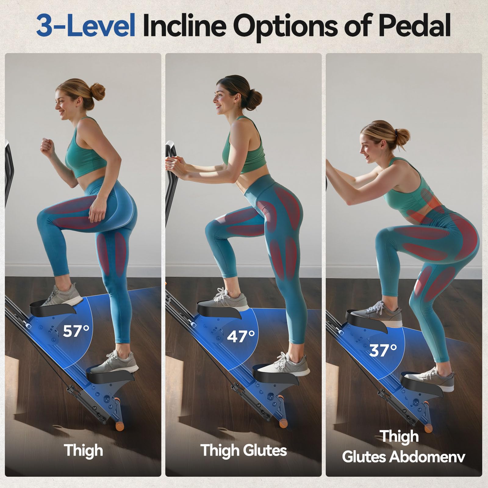 Niceday Steppers for Exercise at Home, Stair Stepper with Handlebar, Stair Climber, Stair Master with 300LBS Loading Capacity