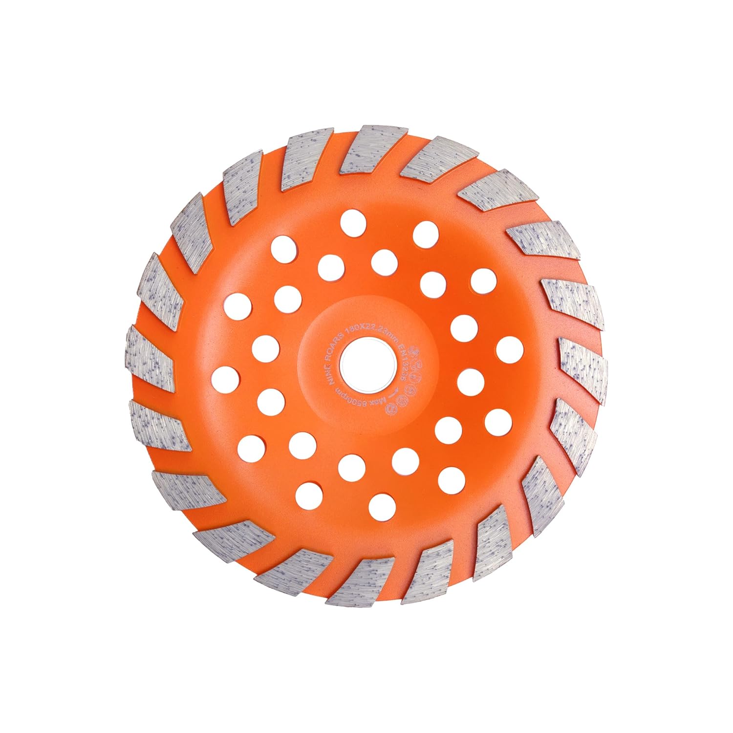 Diamond Concrete Grinding Wheel 7 Inch 20 Segs Diamond Grinding Wheels Heavy Duty Turbo Row Diamond Wheels Cup for Concrete Granite Marble Masonry Brick Fits 7/8" Arbor 7"-Turbine