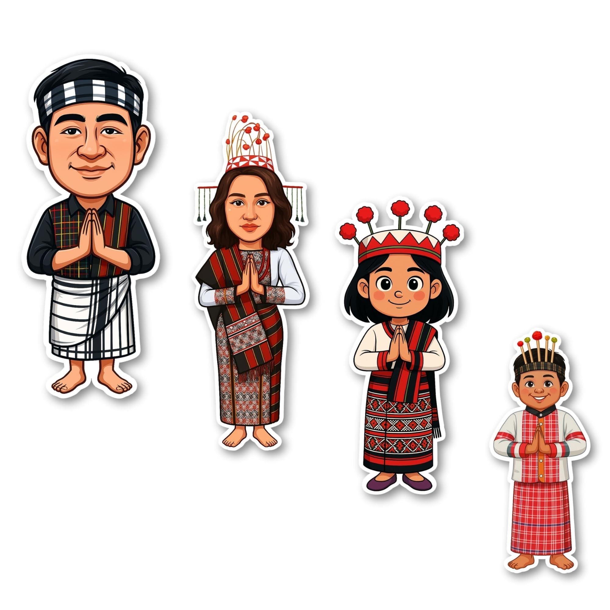 Regalo Casila Mizoram Cultural Family Magnet Set for Kids Educational Toy and Unique Gift for Birthday Baby Shower or Fridge Decor-image-11