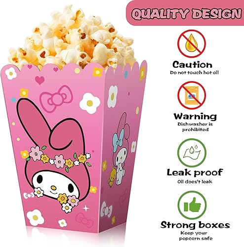 Miniatura 2 de buersur Cajas de palomitas de maízcubo de Kitty Party  24 bolsas de palomitas de maíz para fiestas, cuencos de palomitas de maíz para gatitos y