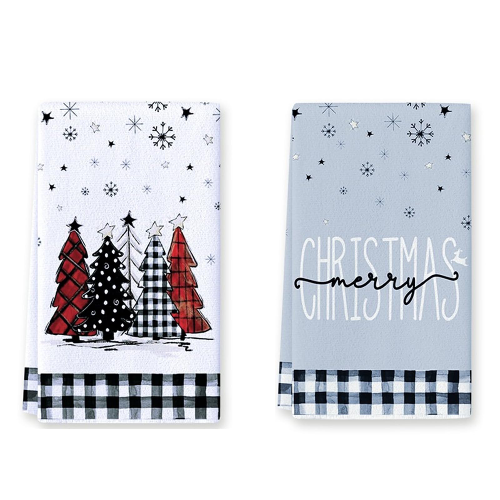 YROHGKPN Quick Drying Christmas Kitchen Towels Decorative Holiday Dishcloths for Cleaning and Drying Towel Christmas Kitchen & Decoration