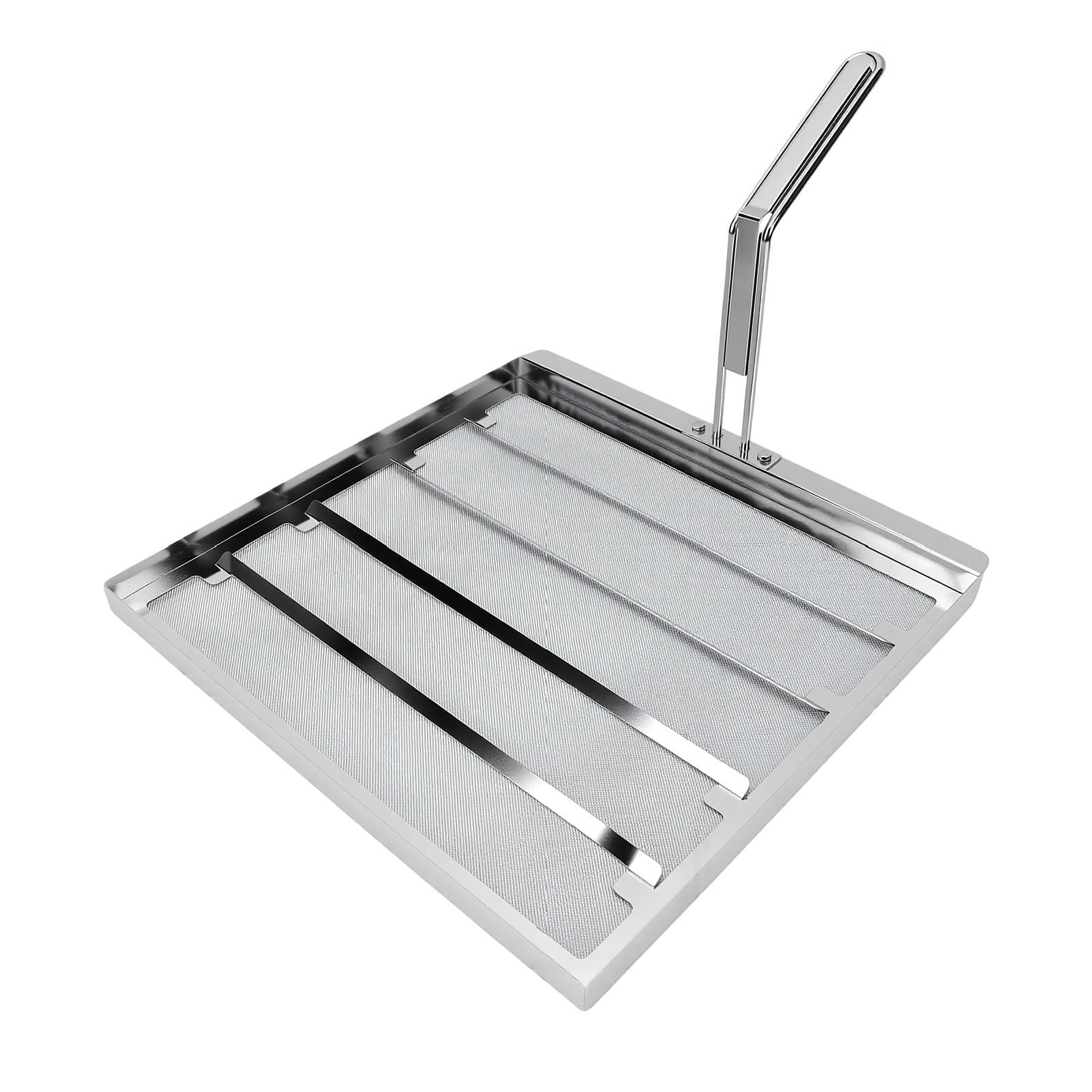 banapoy Filtro per Friggitrice Commerciale, Filtro per Olio per Friggitrice in Acciaio Inossidabile 304 con Rete da 500 Micron, Schermo per Olio con Termometro per Ristoranti, Cucine
