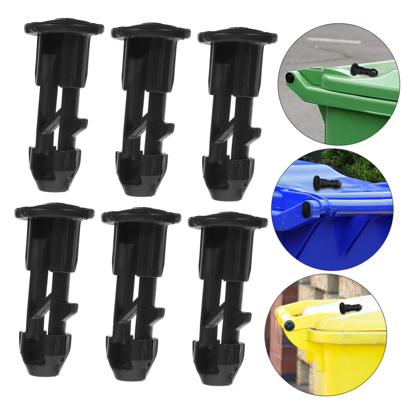 10-Pack Plastic Trash Can Lid Cover Plugs – Replacement Link Bolts For Bin Lids, Easy To Install