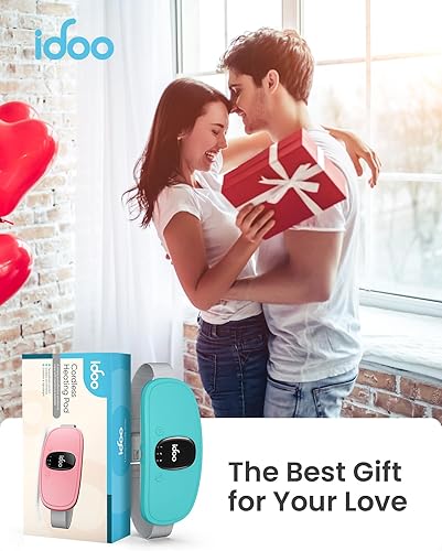 Miniatura 8 de iDOO Almohadilla térmica para calambres menstruales, elegible para FSA HSA, almohadilla térmica inalámbrica portátil, dispositivo de cinturón