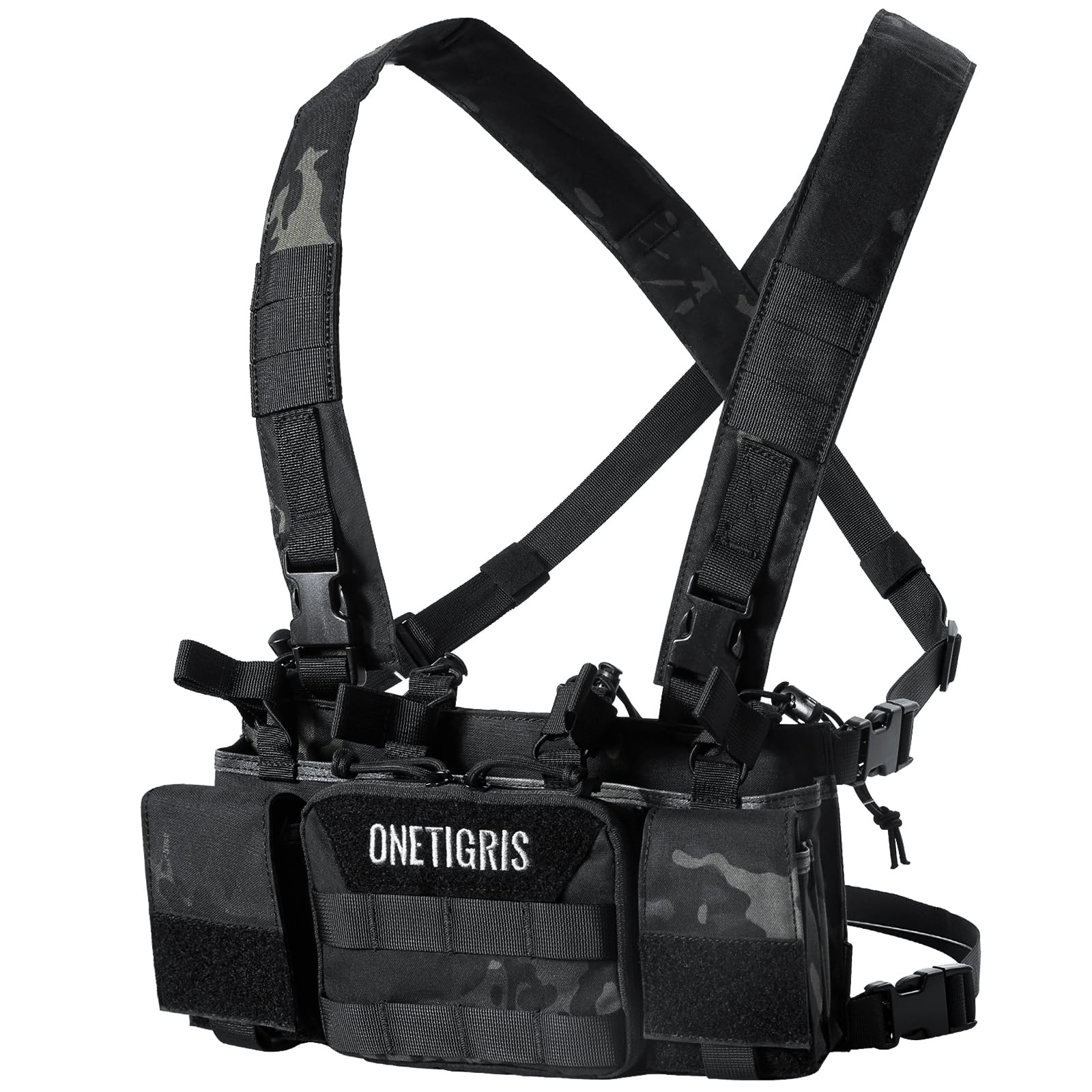 Chest Rig, MOLLE Chest Rigs Tactical Chest Rig Dangler Pouch Utility Admin Pouch for Hunting Shooting Hiking