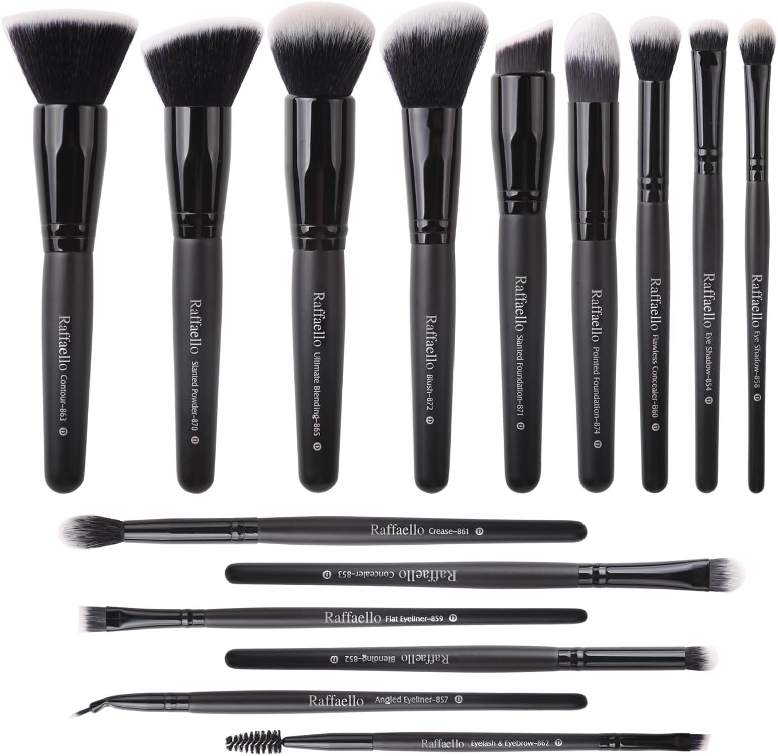 Makeup Brushes 15Pcs Makeup Brush Set Premium Synthetic Powder Foundation Contour Blush Concealer Eye Shadow Blending Liner Make Up Brush Kit