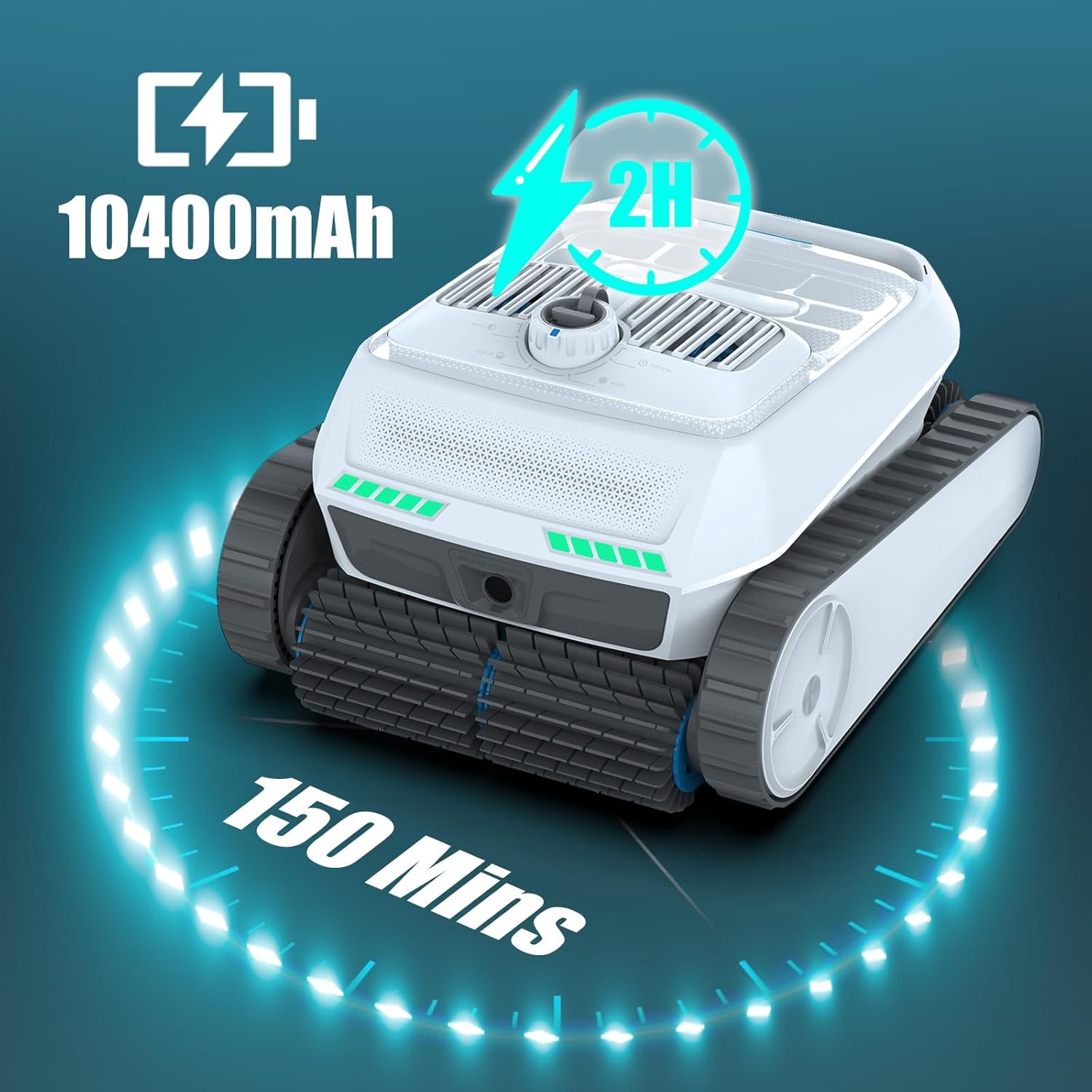 AIRROBO Pool Vacuum for Inground Pools, Smart Navigation Pool Cleaner Robot, Wall Climbing Pool Cleaner (White)
