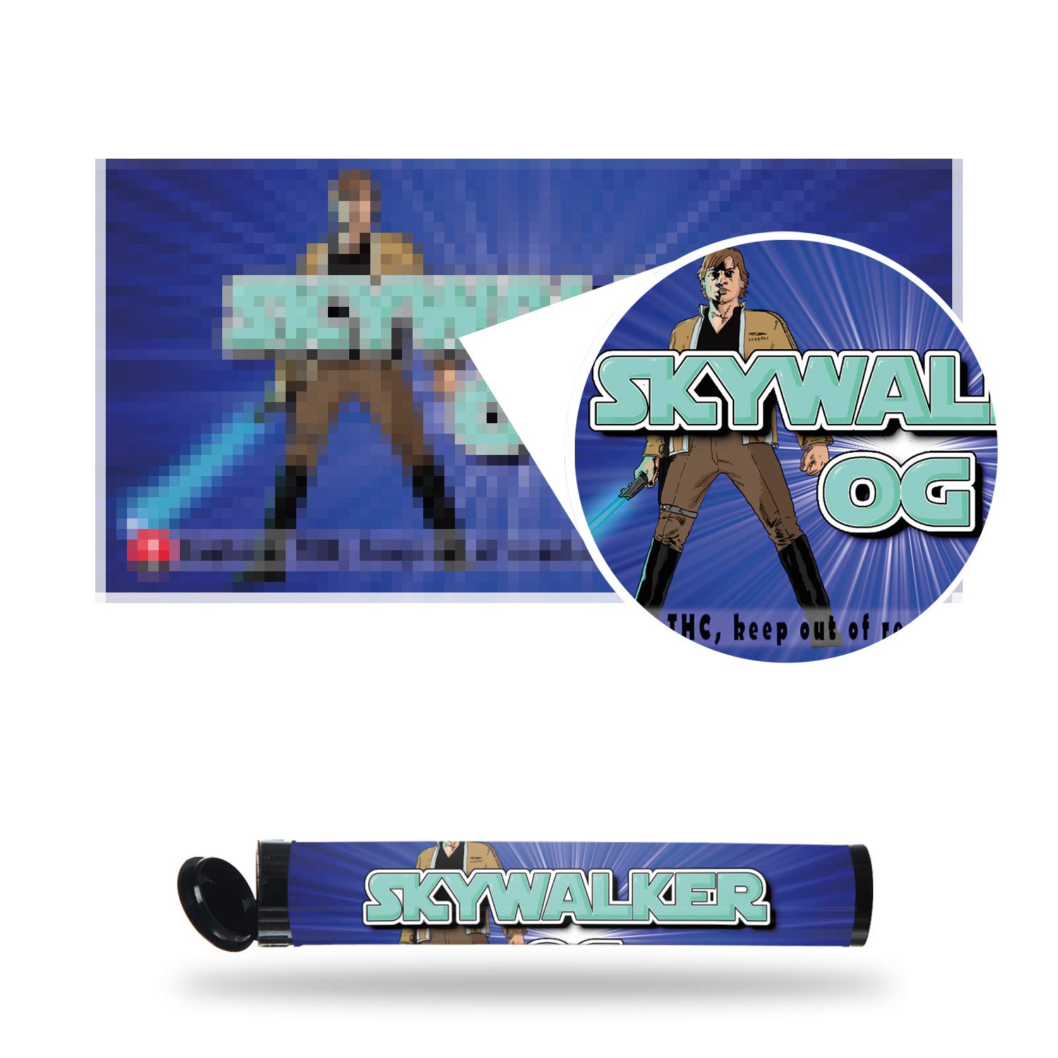 Skywalker OG Type 2 Pre-Roll Labels - Cali Labels - Pre-Roll Tube Stickers  x30