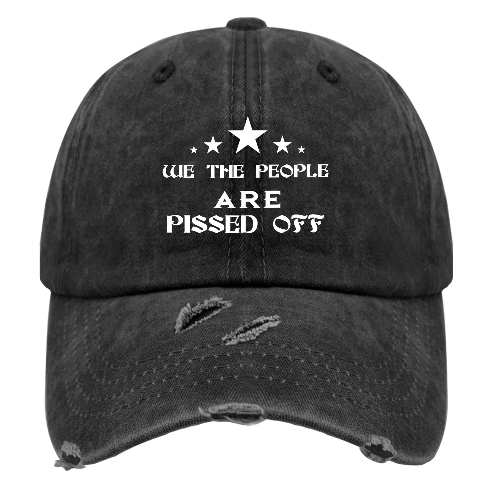 We The Peoples are Pissed Off Hat for Men Funny Washed Distressed Baseball Caps Trendy Washed
