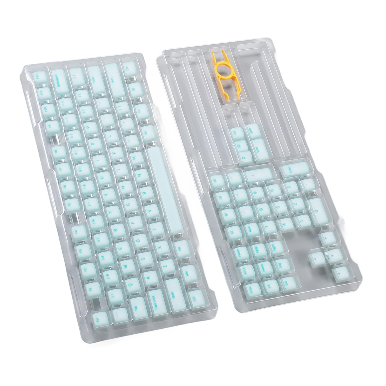 Keycaps PBT, 113 Klawiszy Oryginalna wysokość z Klawiszem dla 61 64 68 72 82 84 87 104 108 Mechaniczne Klawiatury Mute Minimalist Style (Mint Green)